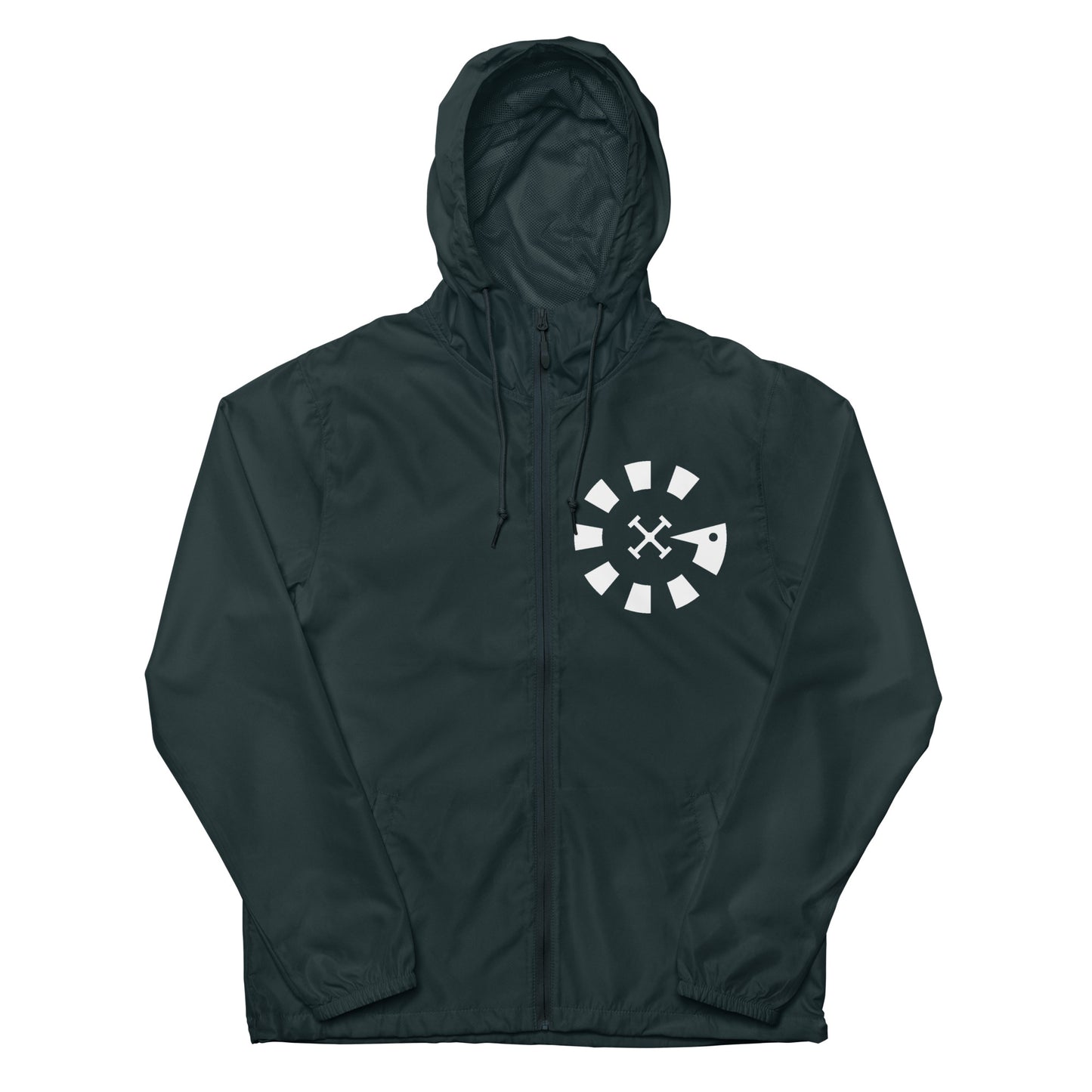 Big G White Unisex lightweight zip up windbreaker