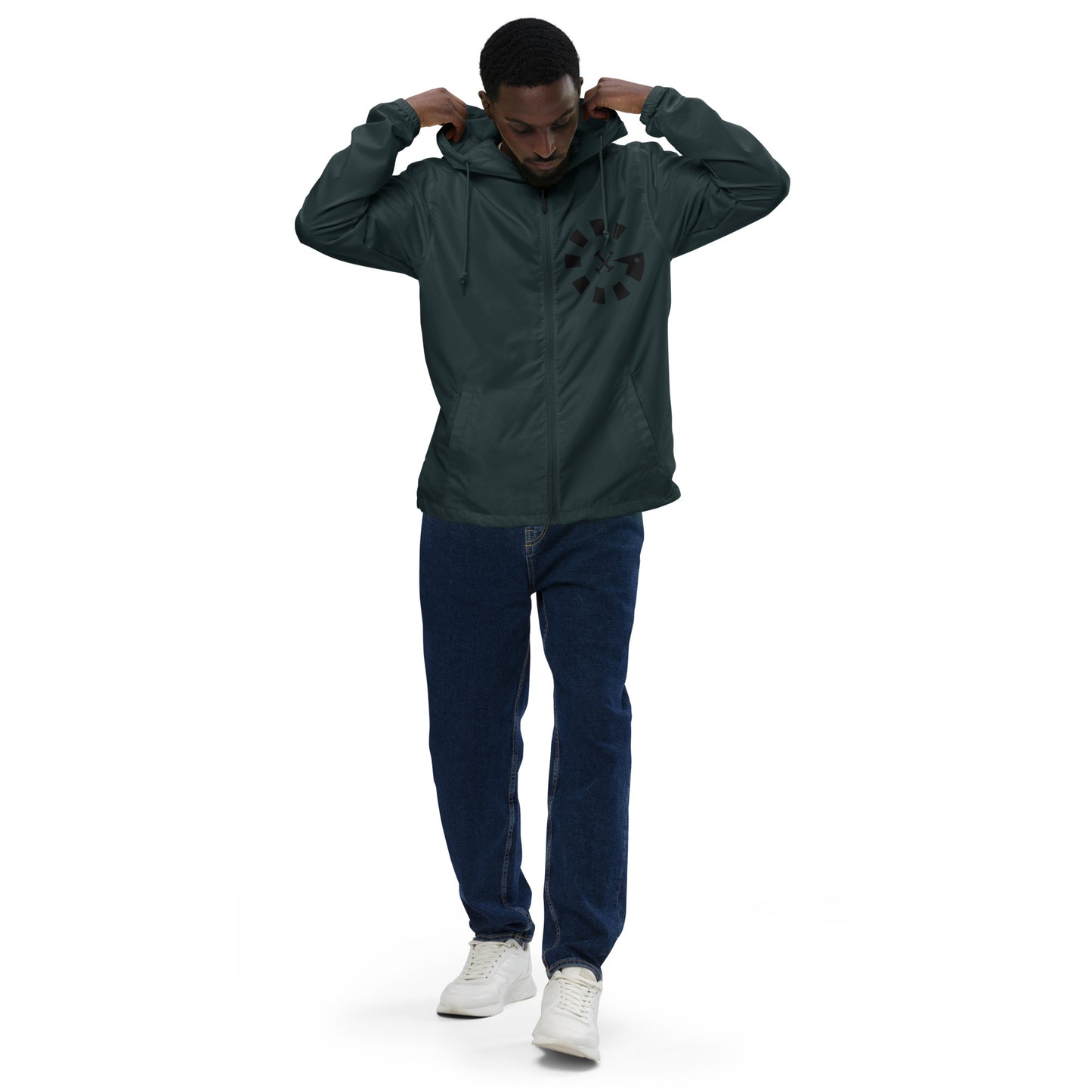 Big G Black Unisex lightweight zip up windbreaker