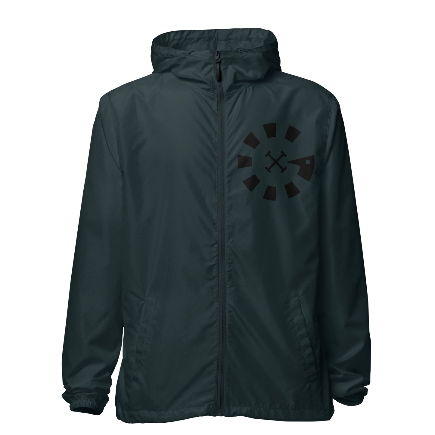 Big G Black Unisex lightweight zip up windbreaker