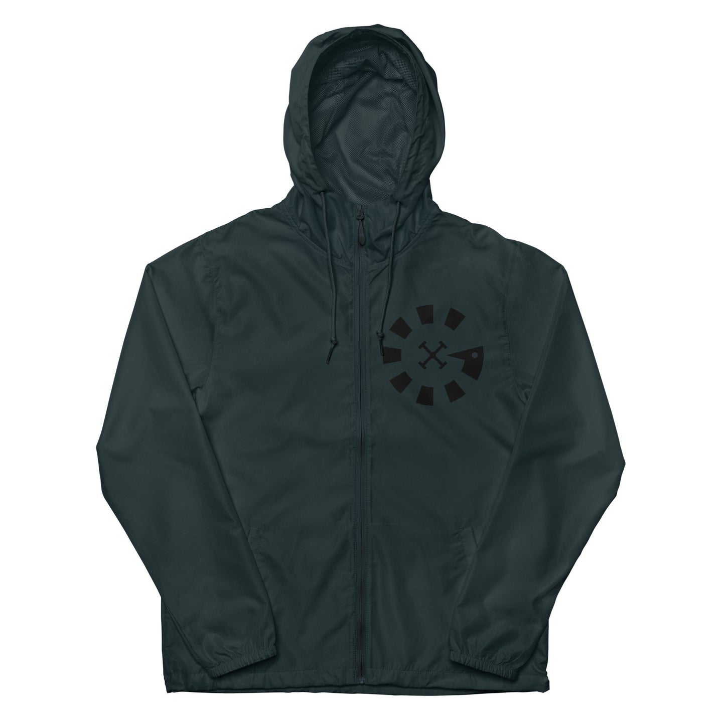 Big G Black Unisex lightweight zip up windbreaker