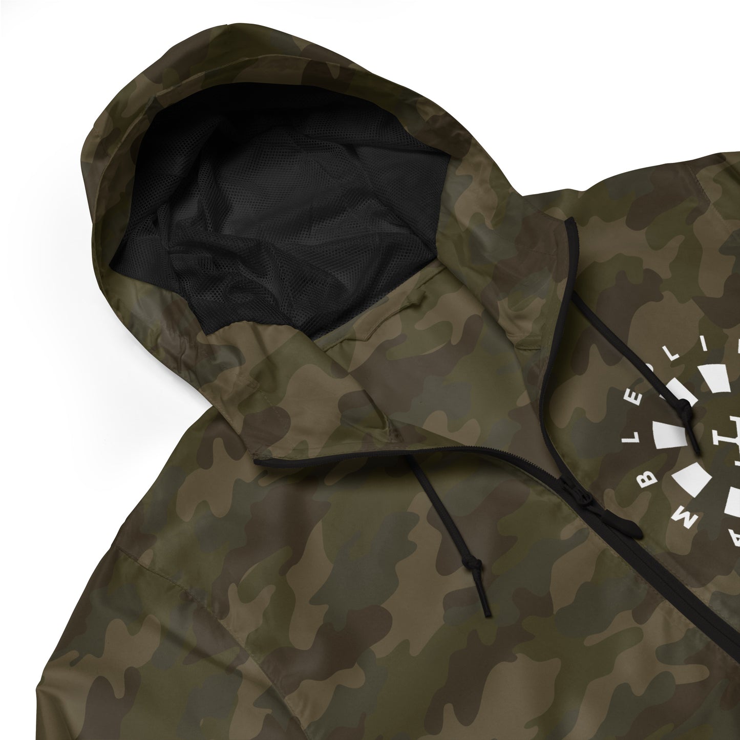 LAG Life's A Gamble Circle White Unisex lightweight zip up windbreaker