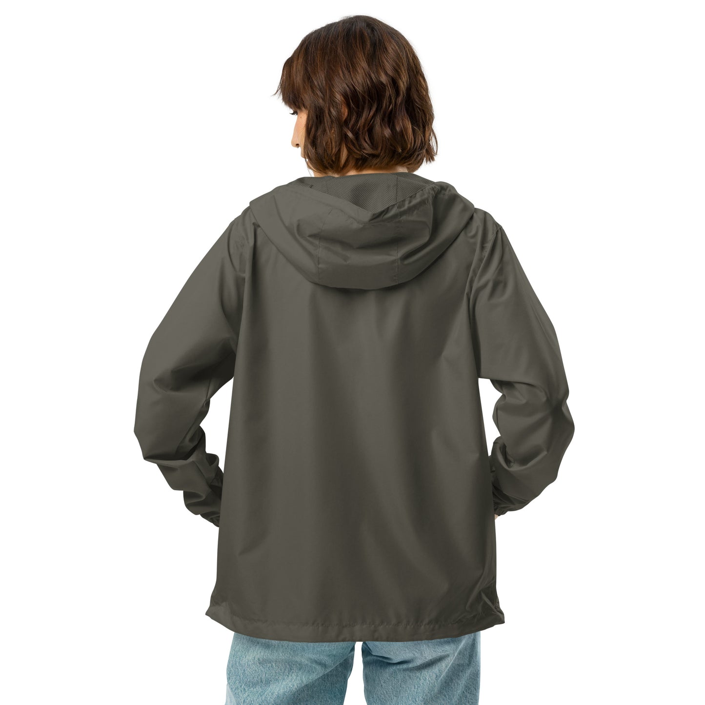 LAG Life's A Gamble Circle White Unisex lightweight zip up windbreaker