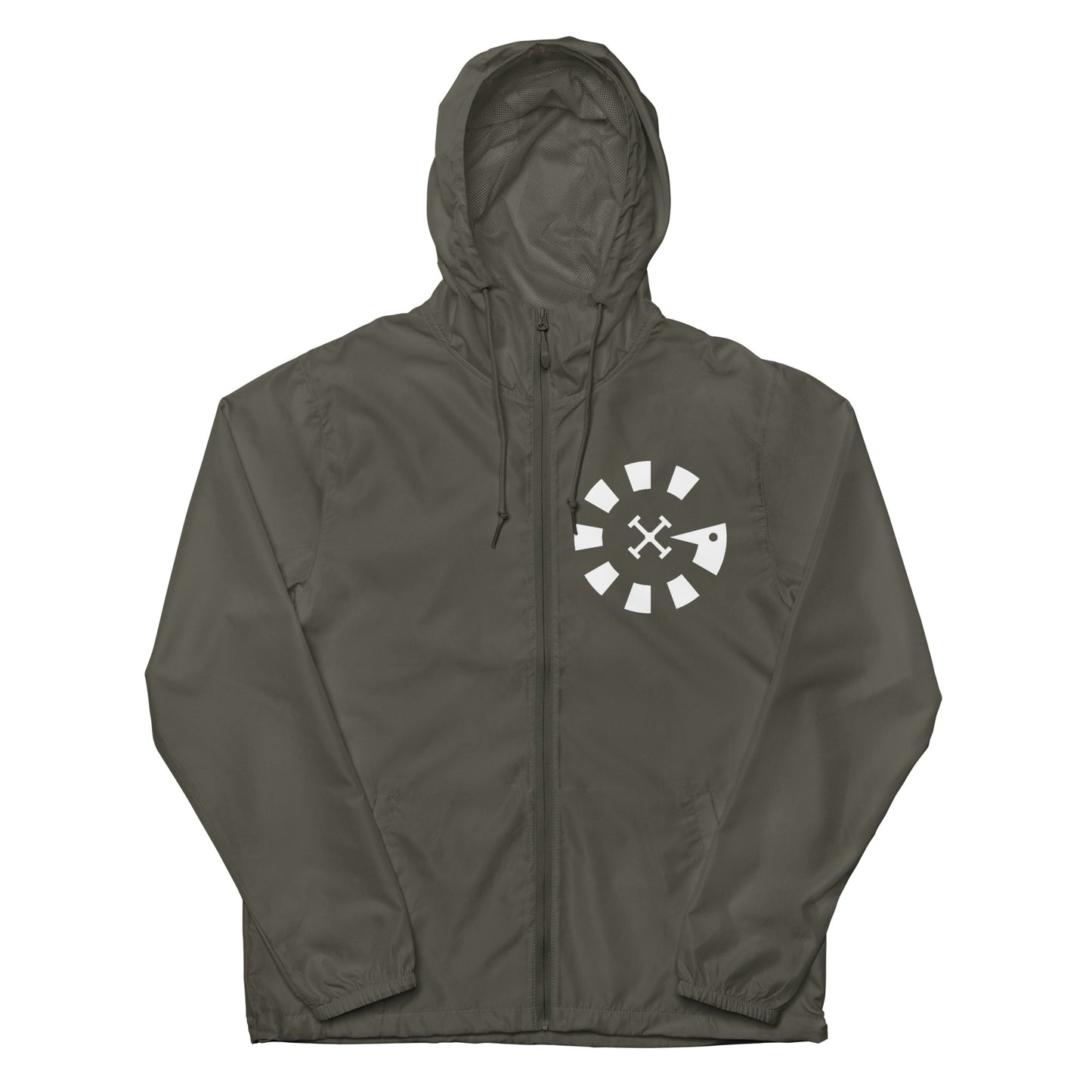 Big G White Unisex lightweight zip up windbreaker