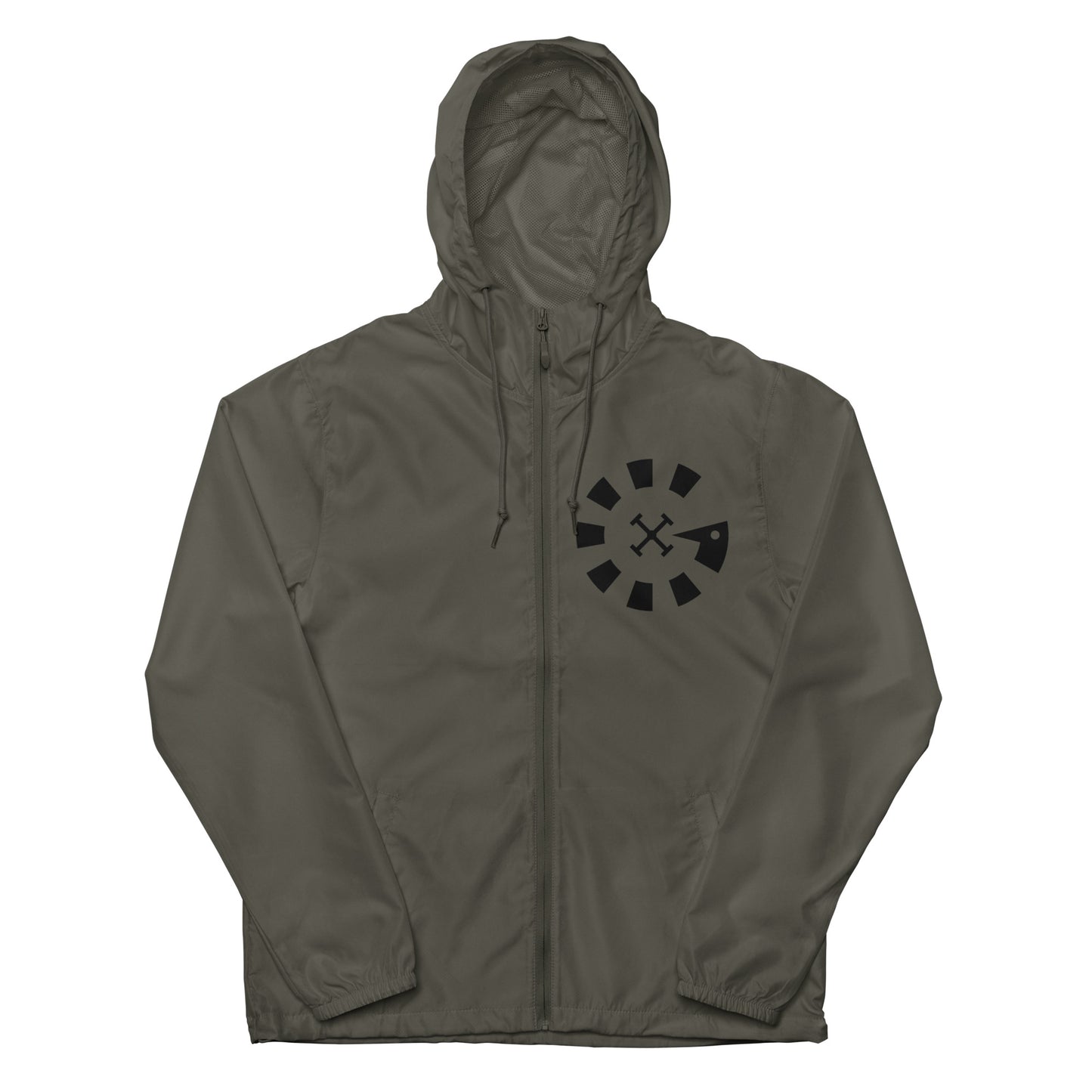 Big G Black Unisex lightweight zip up windbreaker