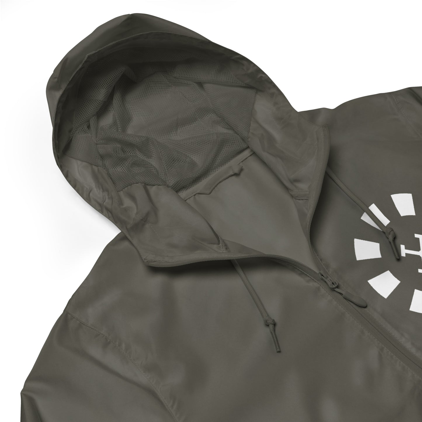 Big G White Unisex lightweight zip up windbreaker