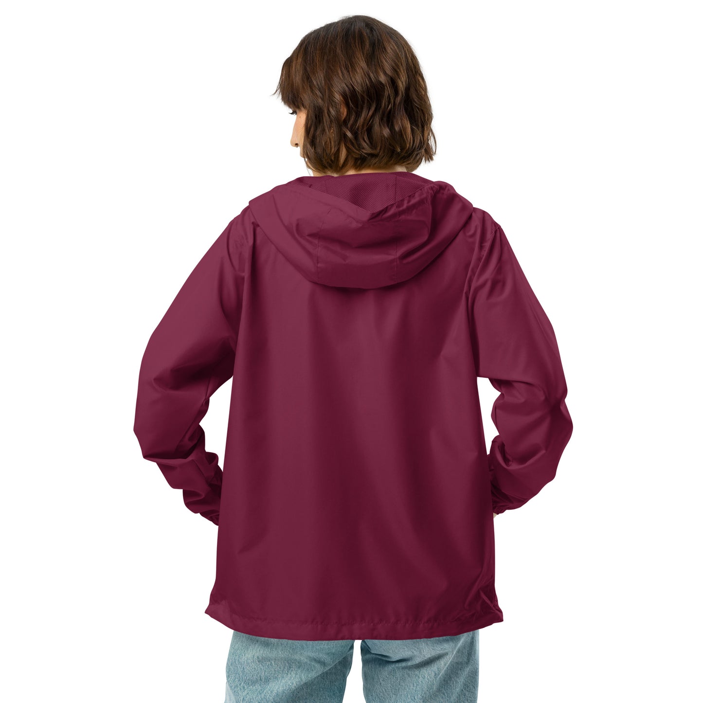 Big G White Unisex lightweight zip up windbreaker