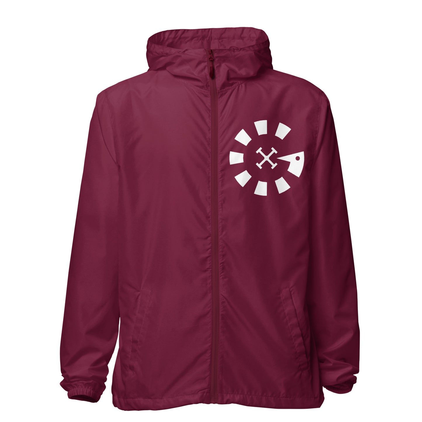 Big G White Unisex lightweight zip up windbreaker