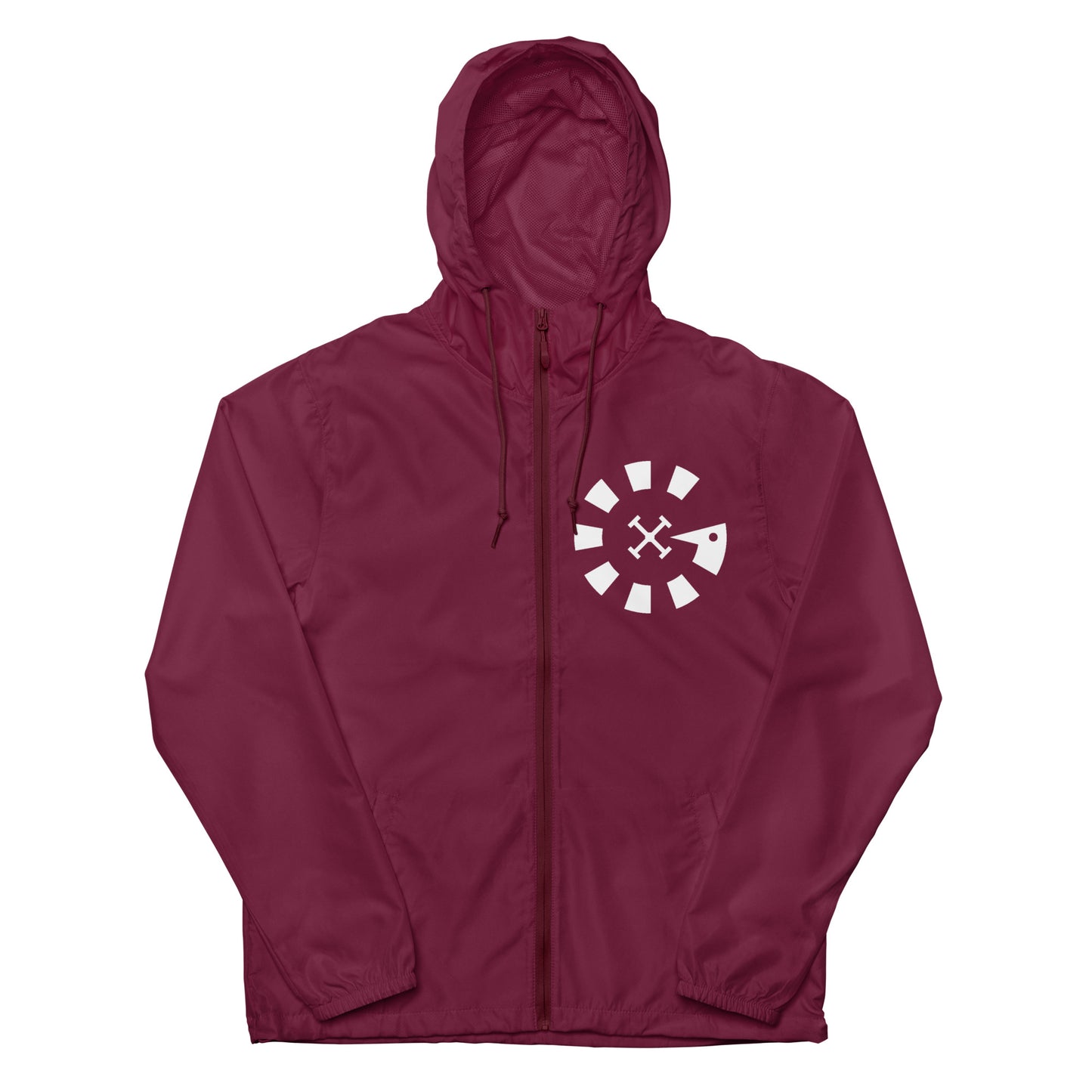 Big G White Unisex lightweight zip up windbreaker
