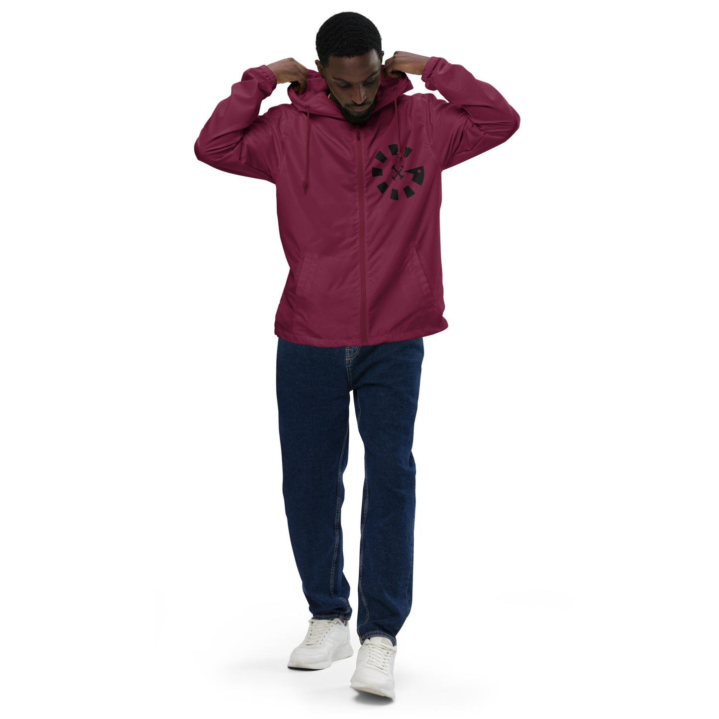 Big G Black Unisex lightweight zip up windbreaker
