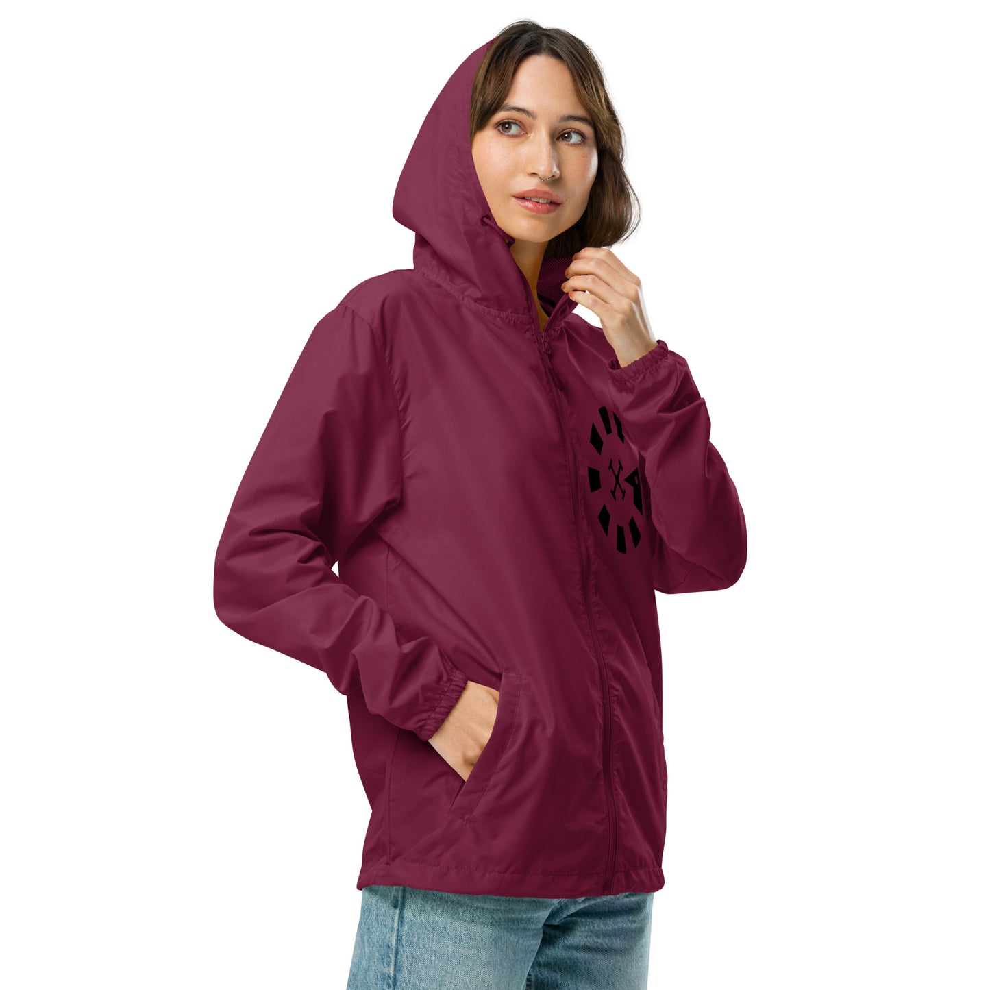 Big G Black Unisex lightweight zip up windbreaker