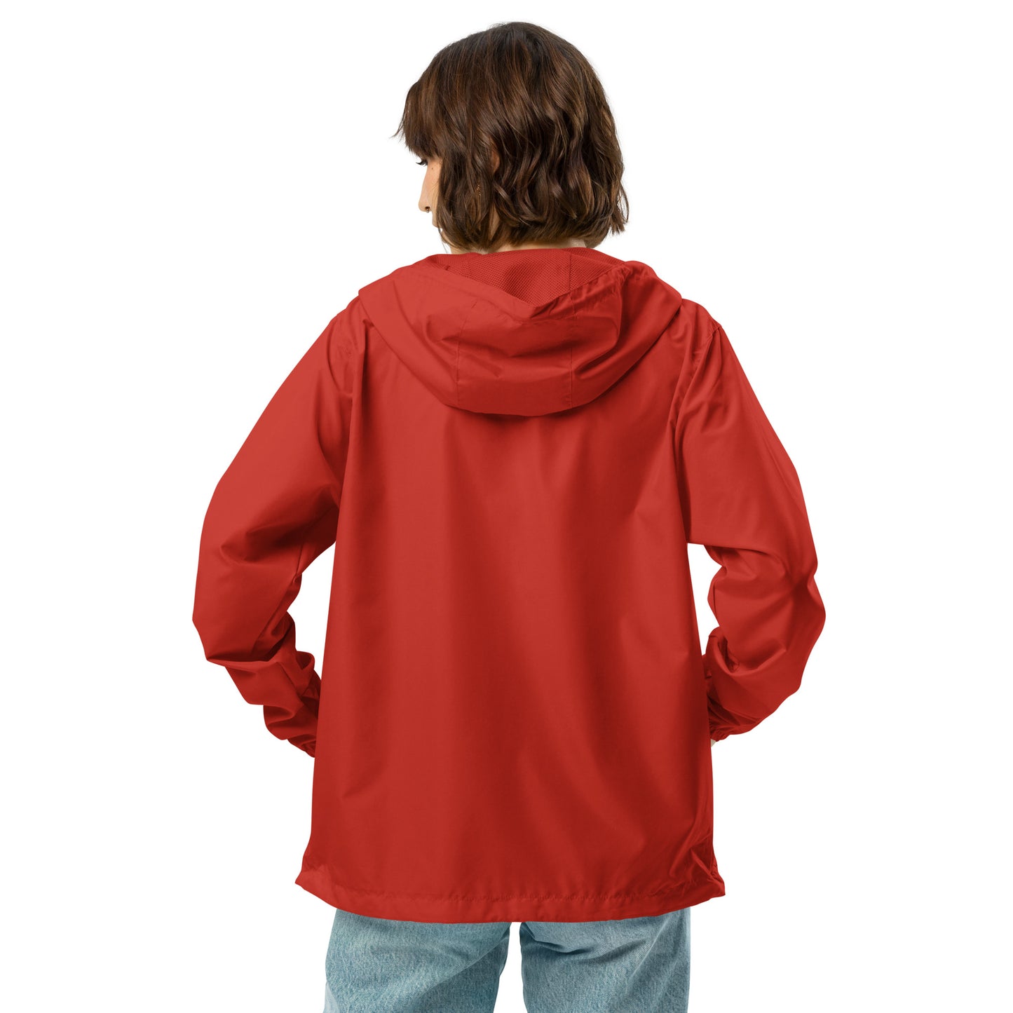 Big G White Unisex lightweight zip up windbreaker