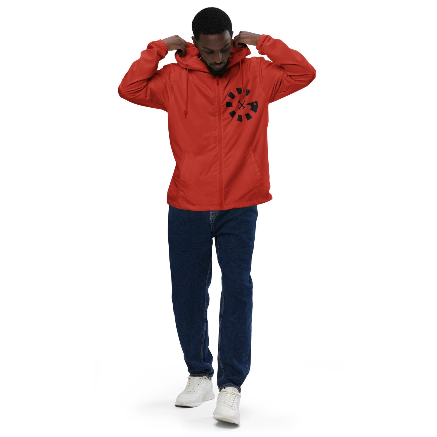 Big G Black Unisex lightweight zip up windbreaker