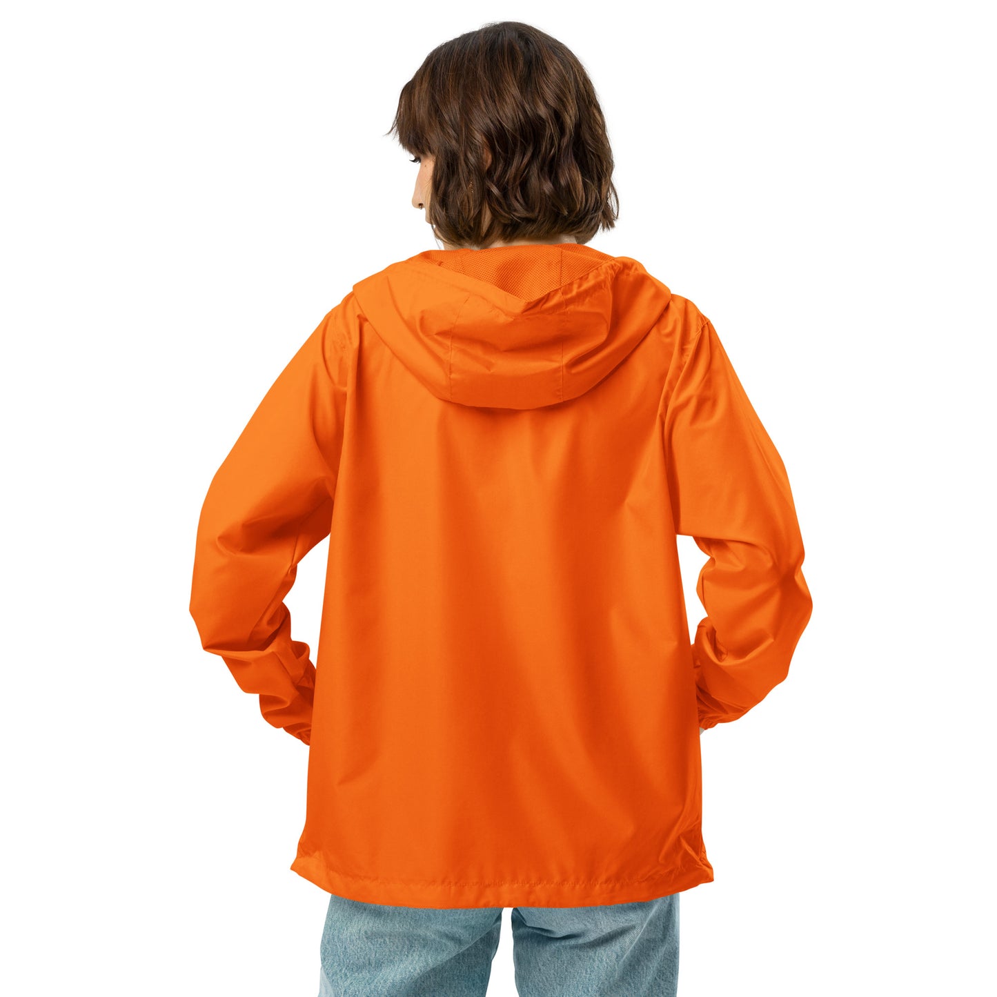 Big G White Unisex lightweight zip up windbreaker