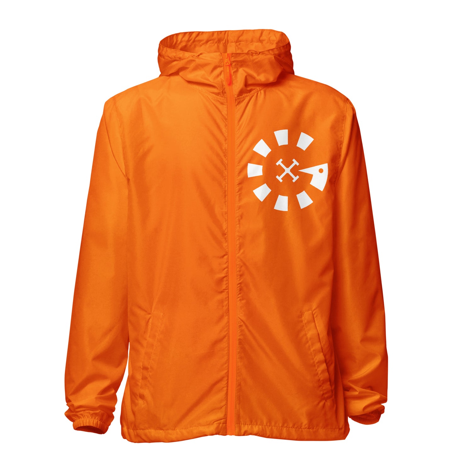 Big G White Unisex lightweight zip up windbreaker