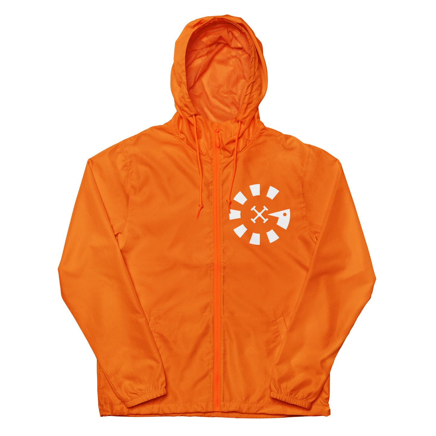 Big G White Unisex lightweight zip up windbreaker