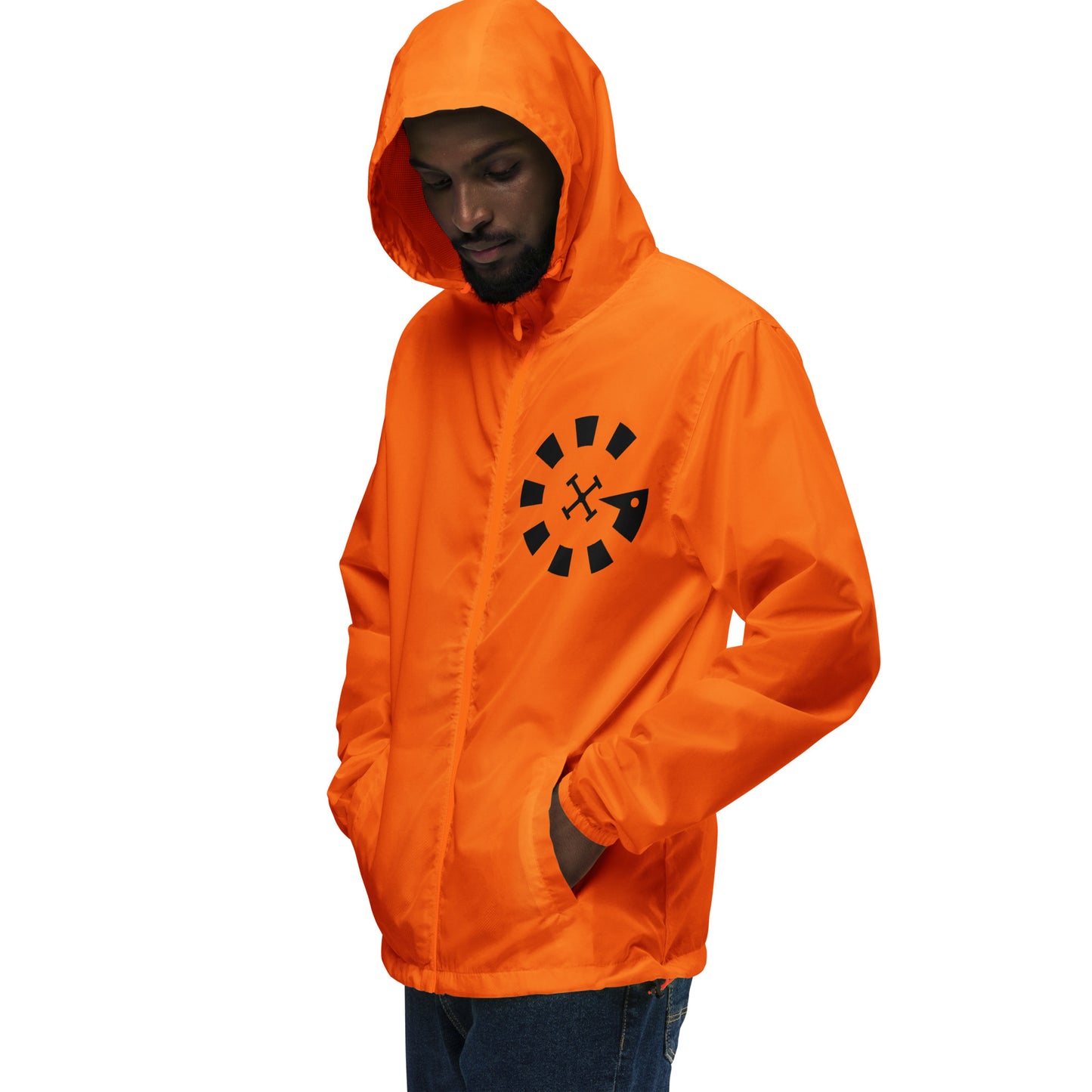 Big G Black Unisex lightweight zip up windbreaker