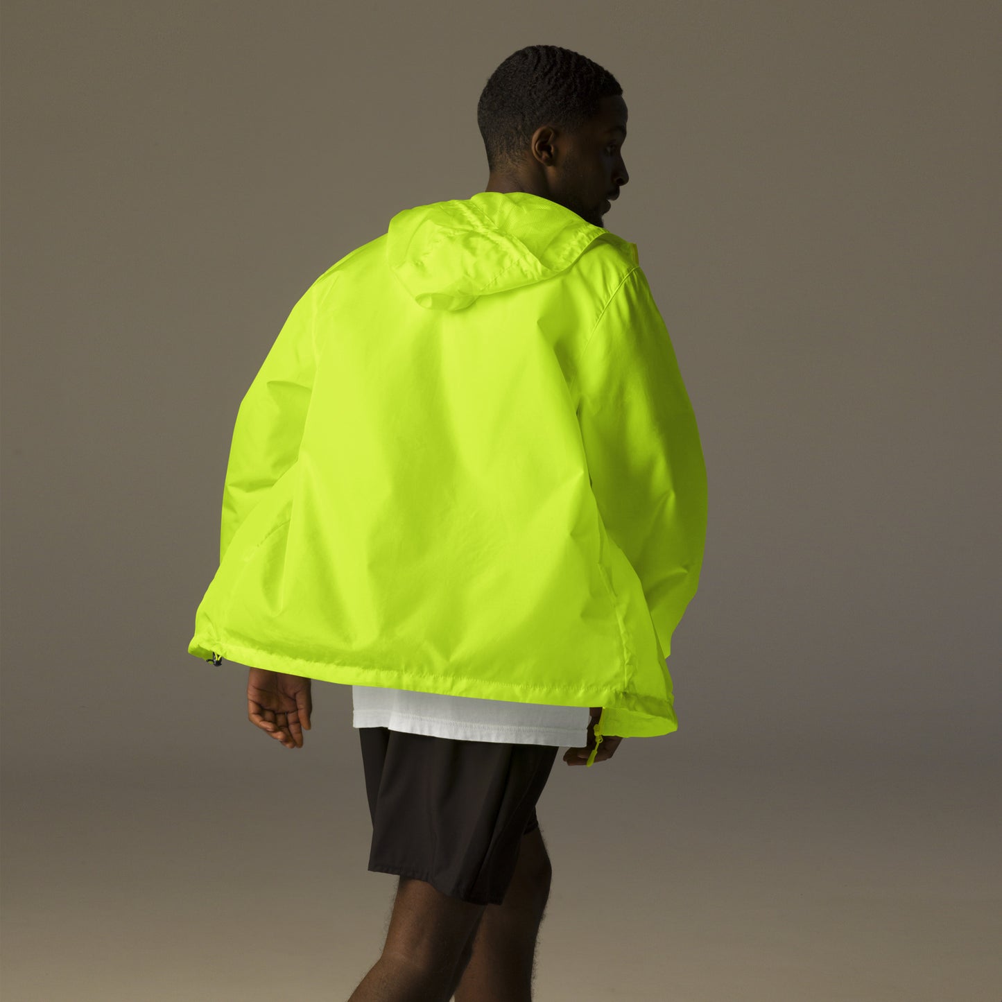 Big G White Unisex lightweight zip up windbreaker