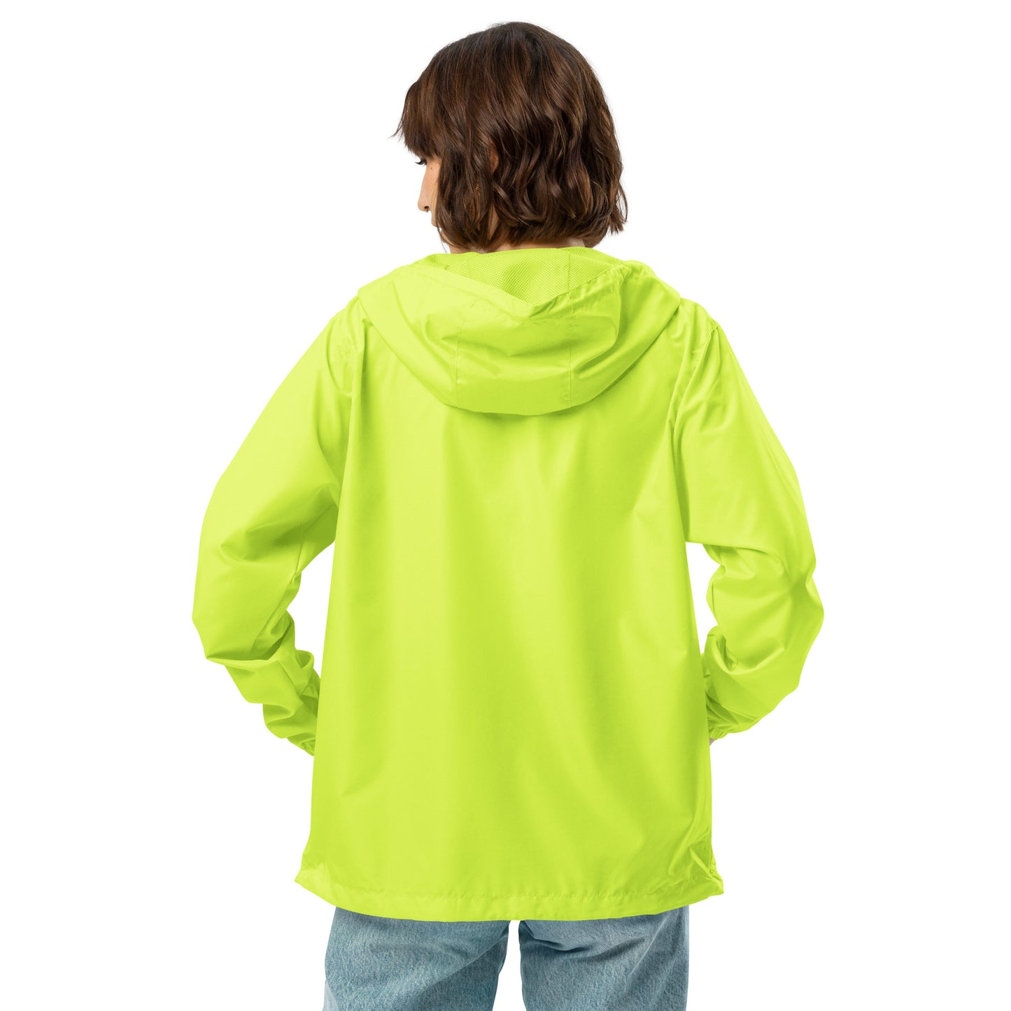 Big G White Unisex lightweight zip up windbreaker