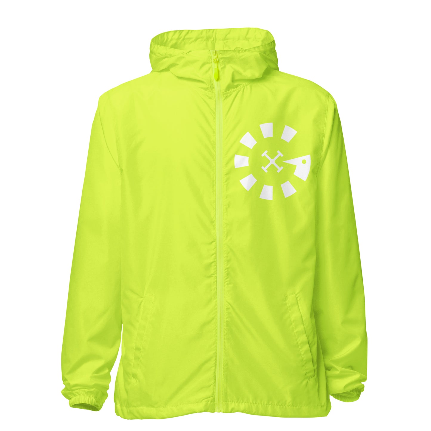 Big G White Unisex lightweight zip up windbreaker