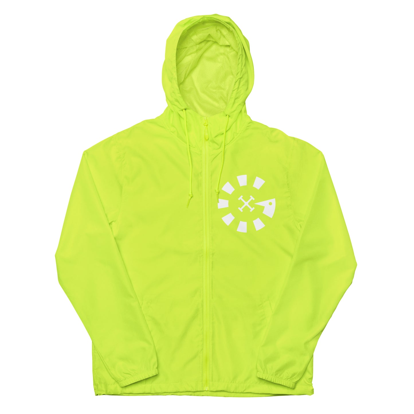 Big G White Unisex lightweight zip up windbreaker