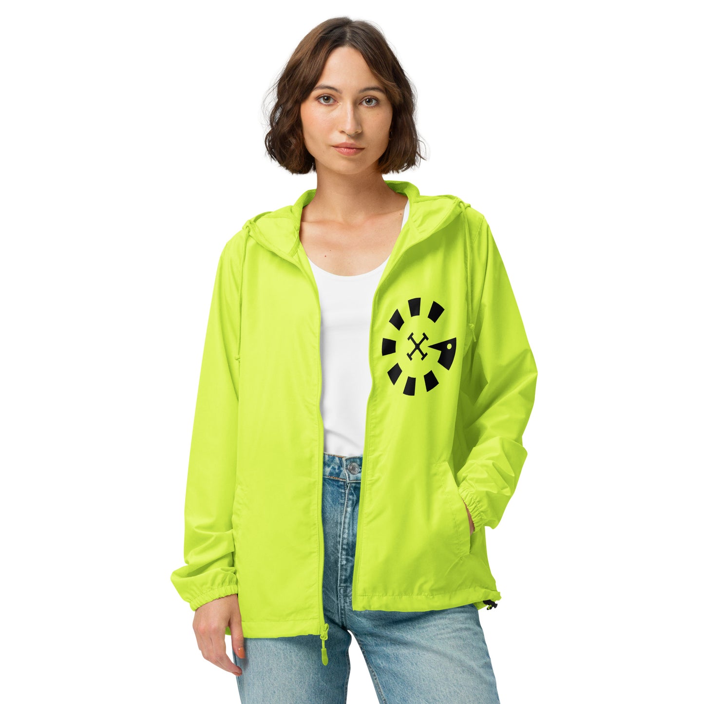 Big G Black Unisex lightweight zip up windbreaker