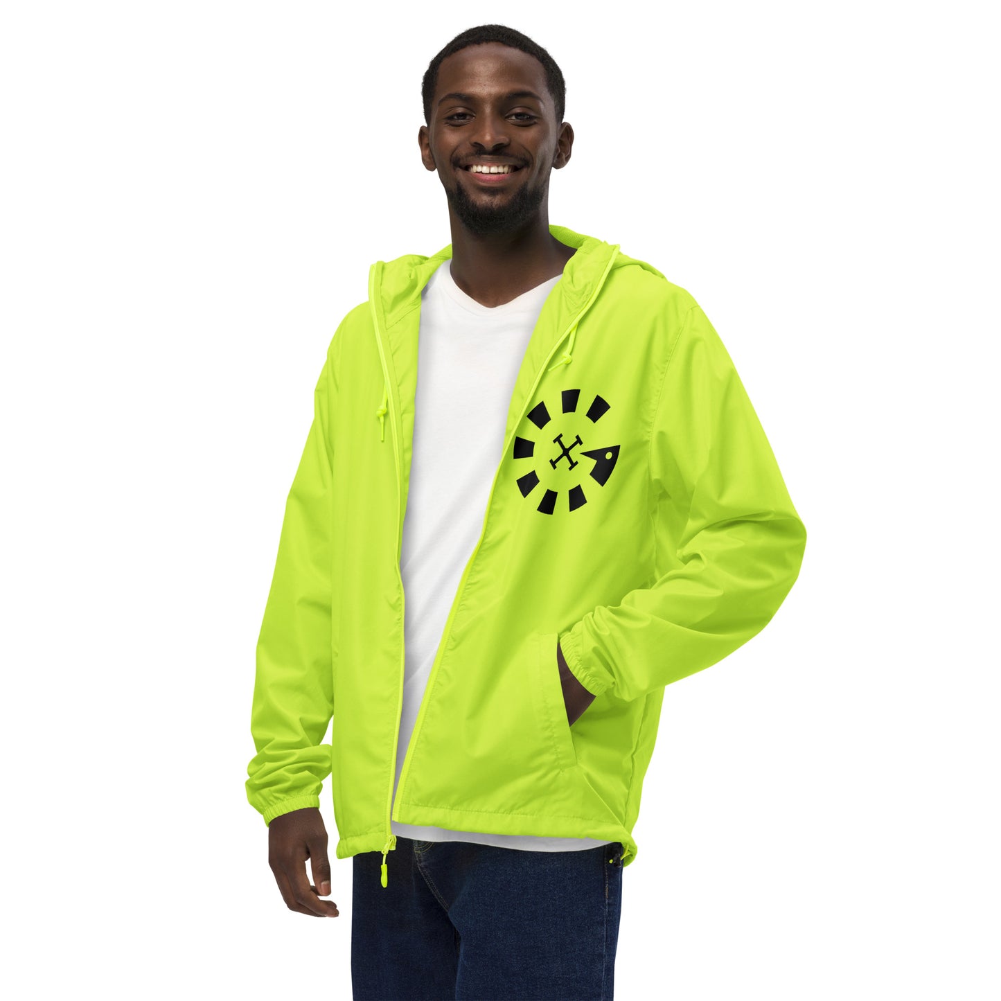 Big G Black Unisex lightweight zip up windbreaker