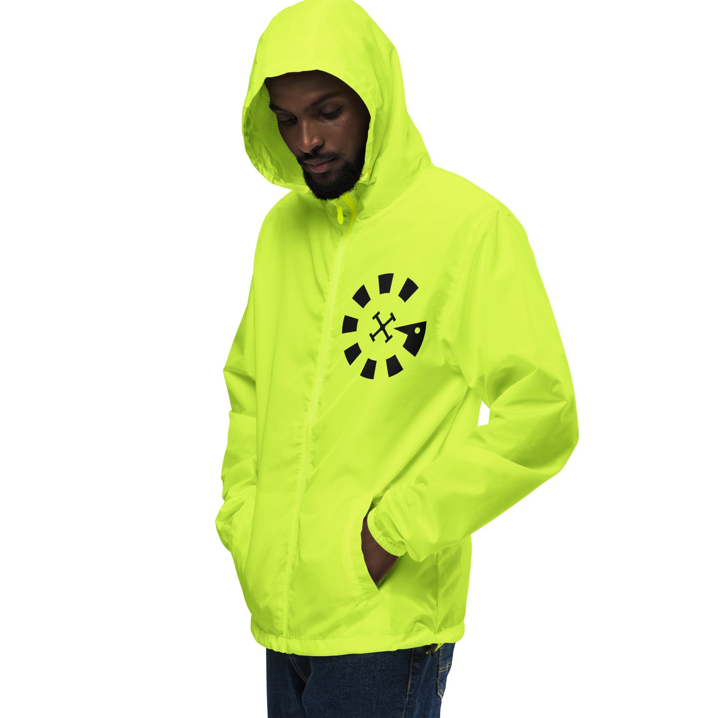 Big G Black Unisex lightweight zip up windbreaker