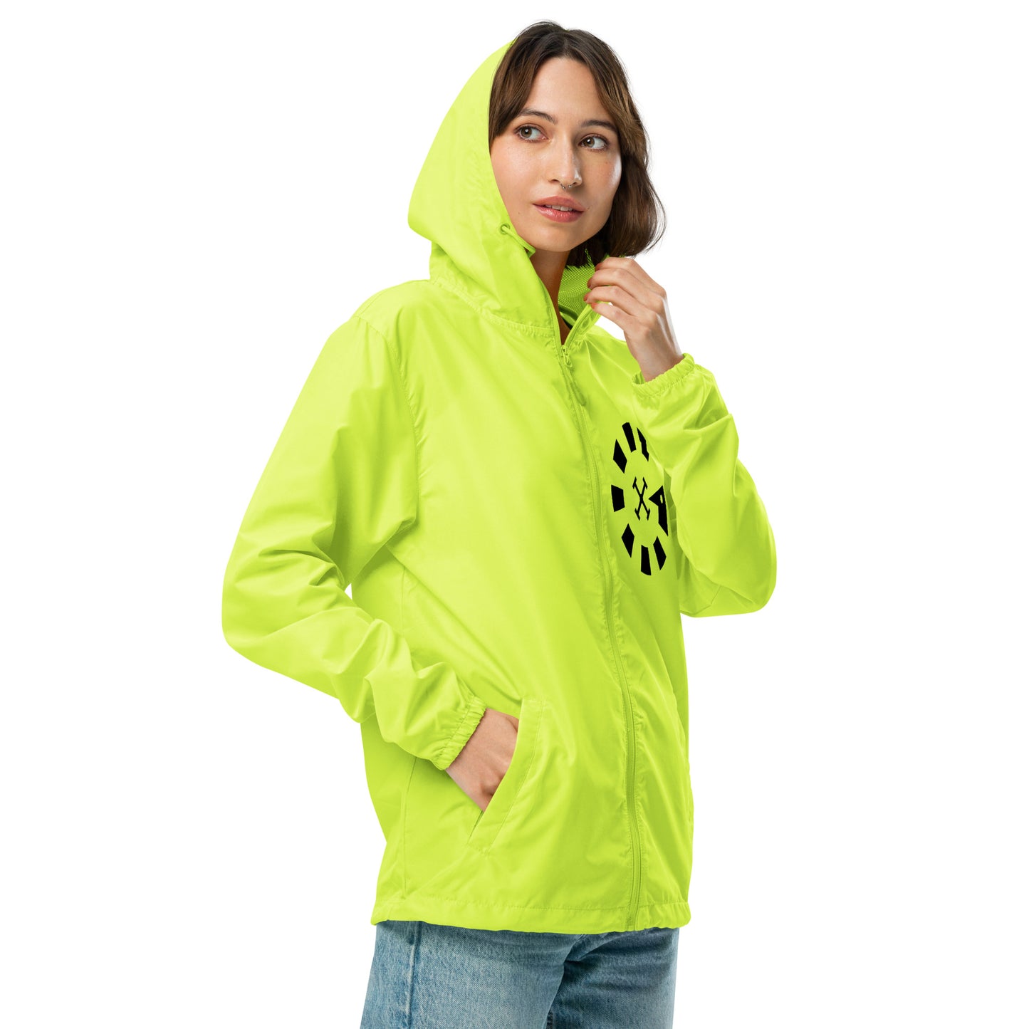 Big G Black Unisex lightweight zip up windbreaker