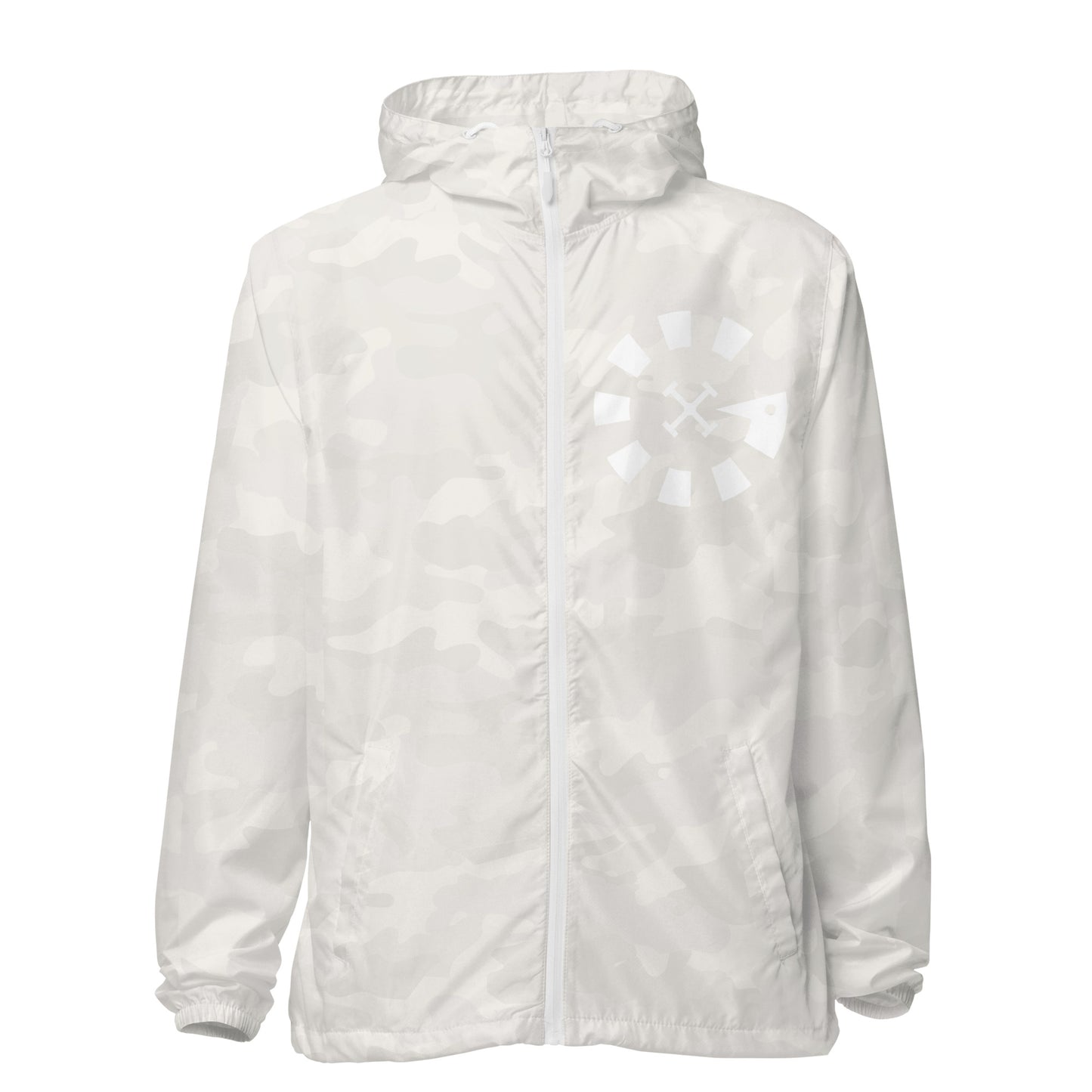 Big G White Unisex lightweight zip up windbreaker