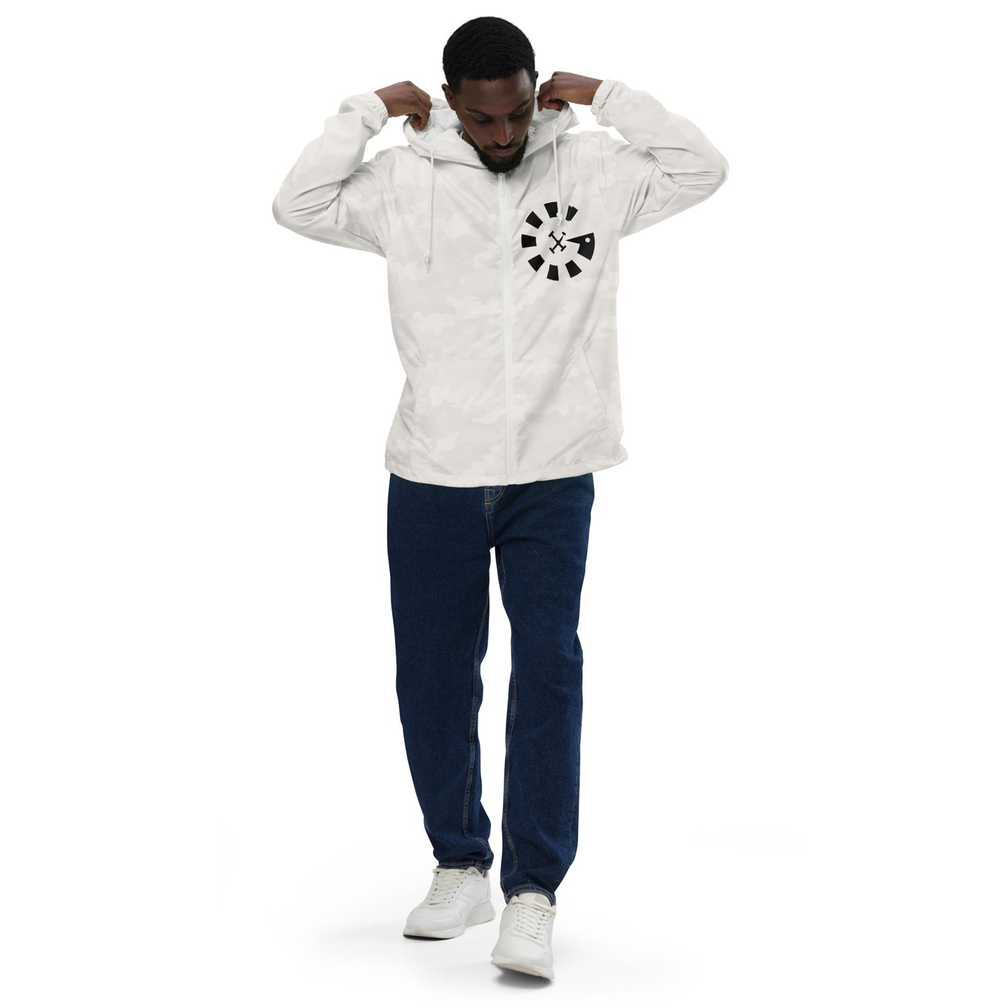 Big G Black Unisex lightweight zip up windbreaker