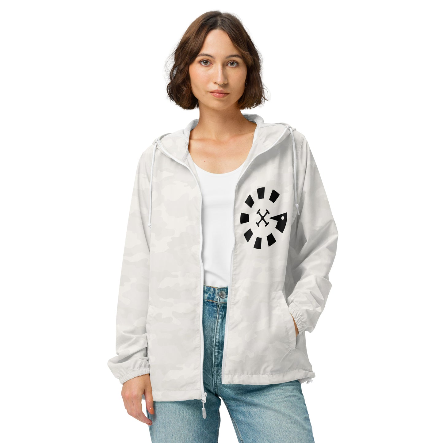 Big G Black Unisex lightweight zip up windbreaker