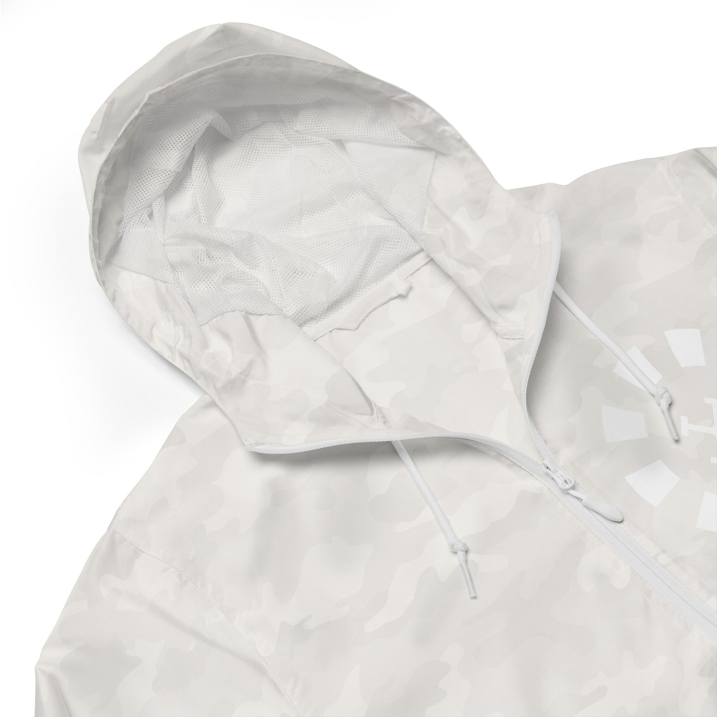 Big G White Unisex lightweight zip up windbreaker