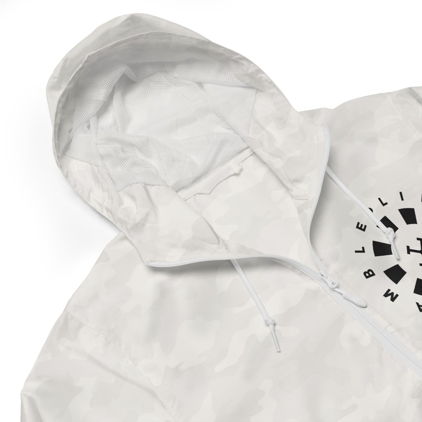 LAG Life's A Gamble Circle White Unisex lightweight zip up windbreaker