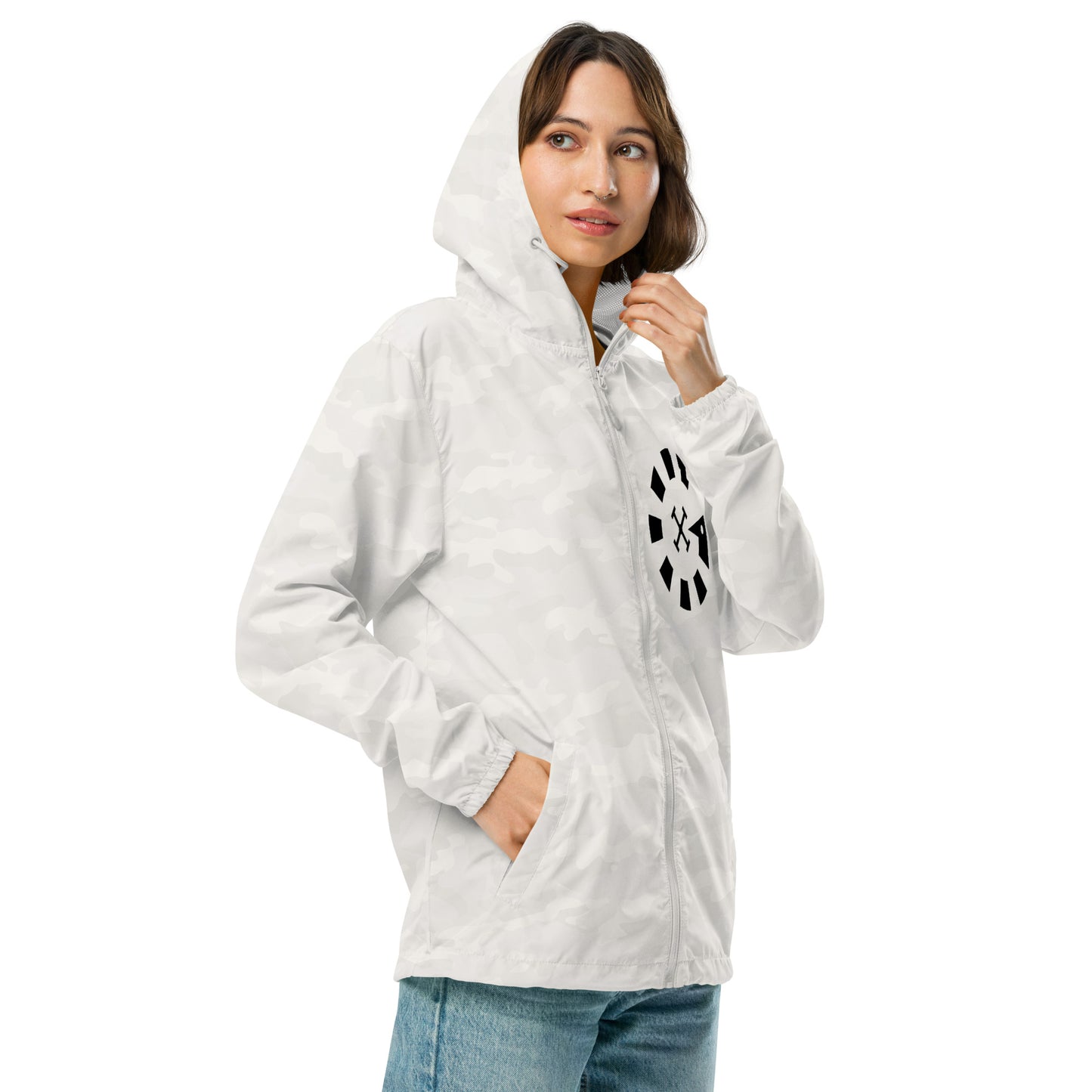 Big G Black Unisex lightweight zip up windbreaker