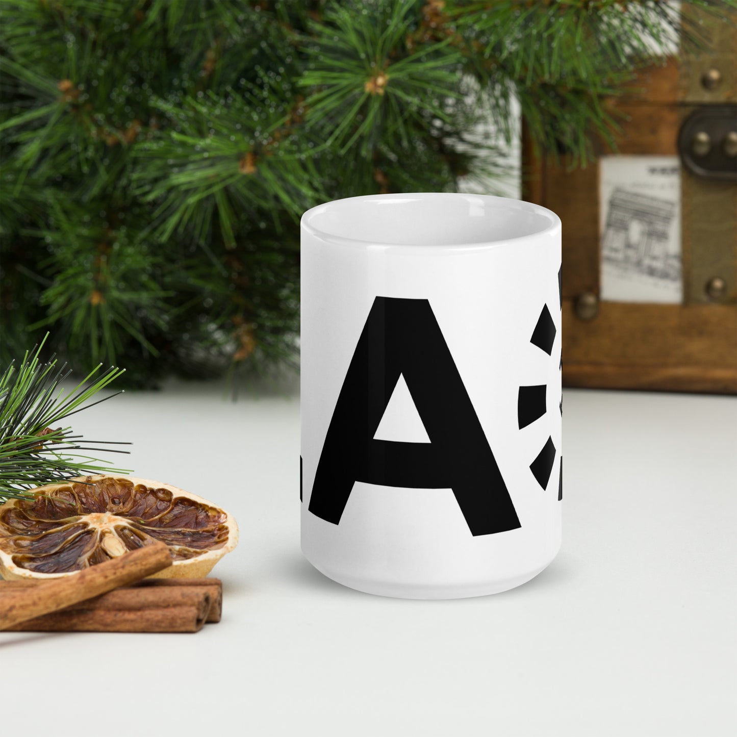 LAG Black White glossy mug