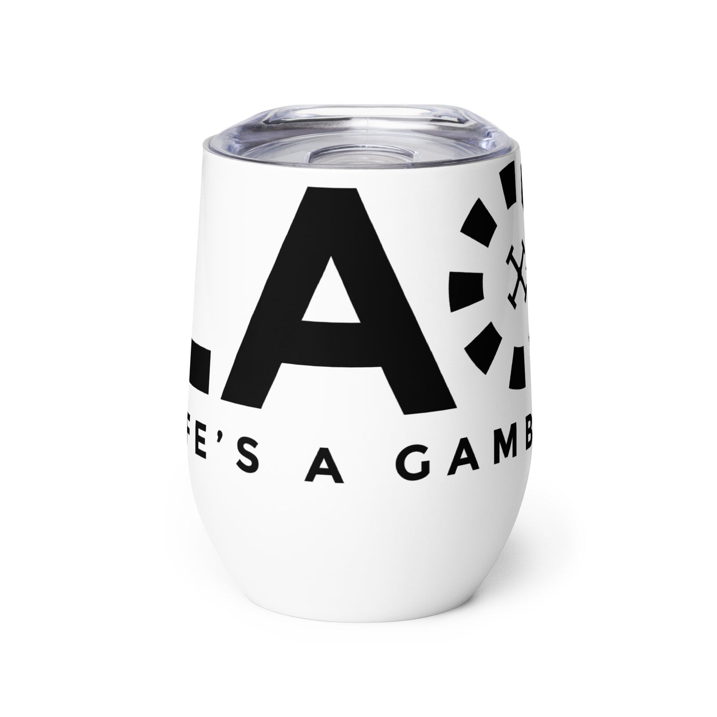 LAG Life’s A Gamble Black Wine tumbler