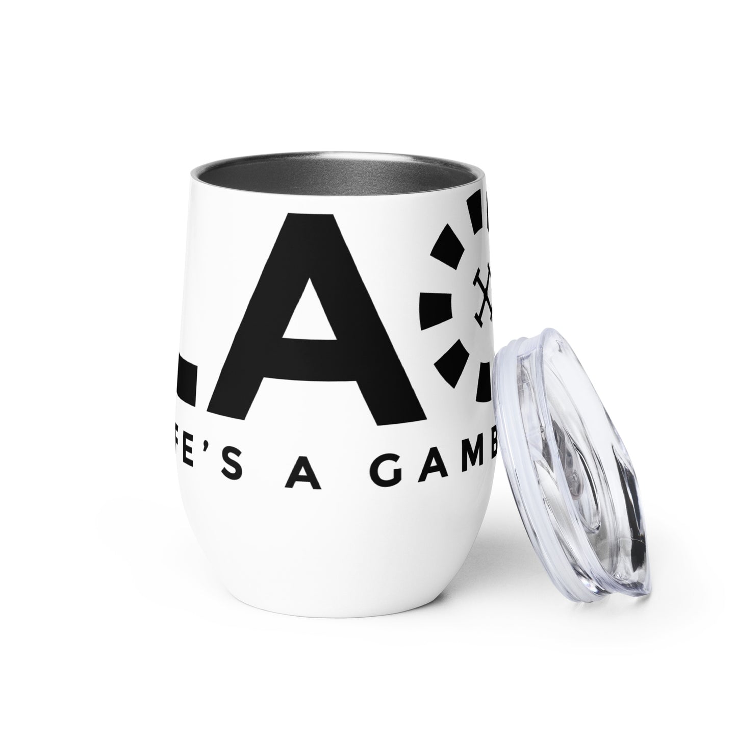 LAG Life’s A Gamble Black Wine tumbler