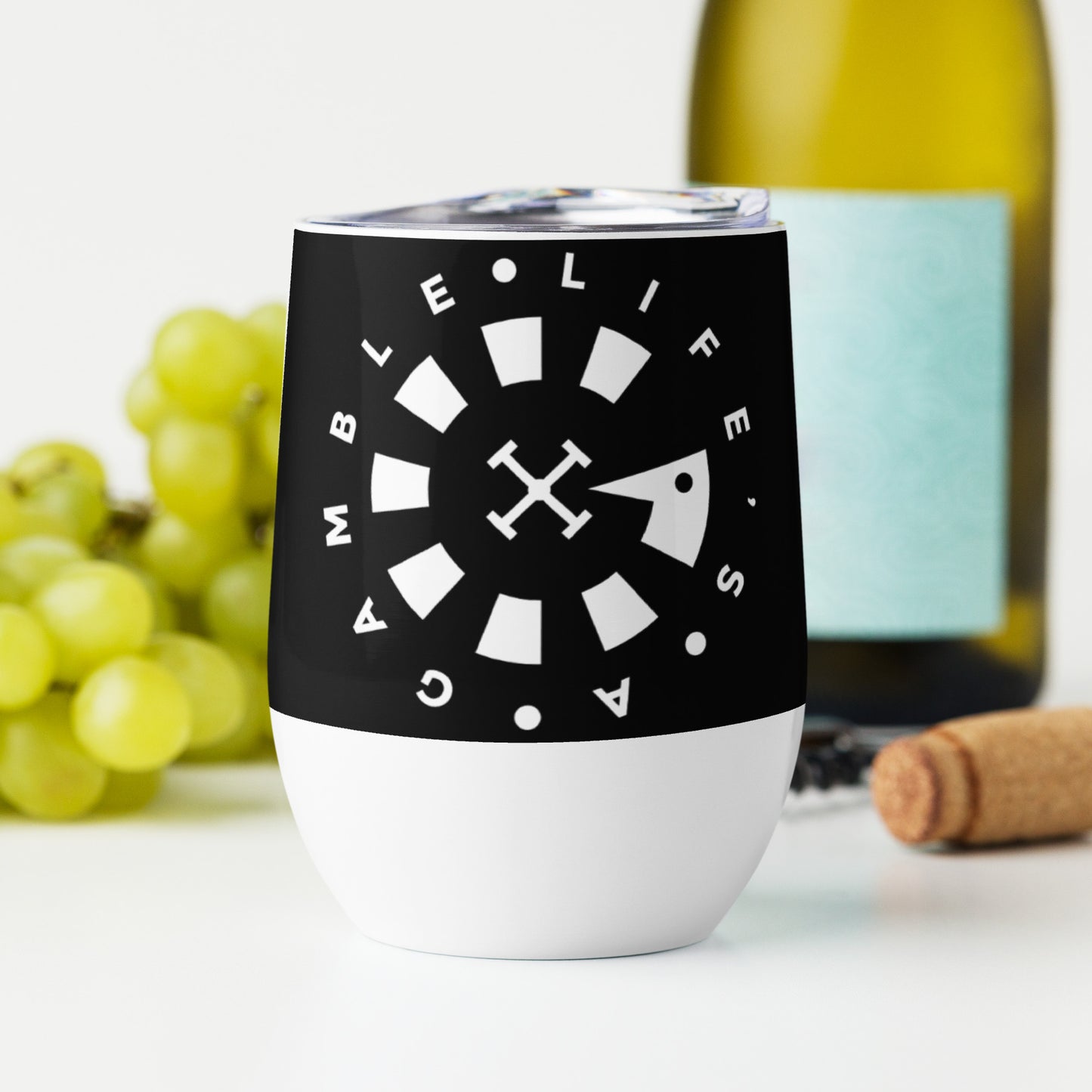 LAG Life’s A Gamble Circle White Wine tumbler