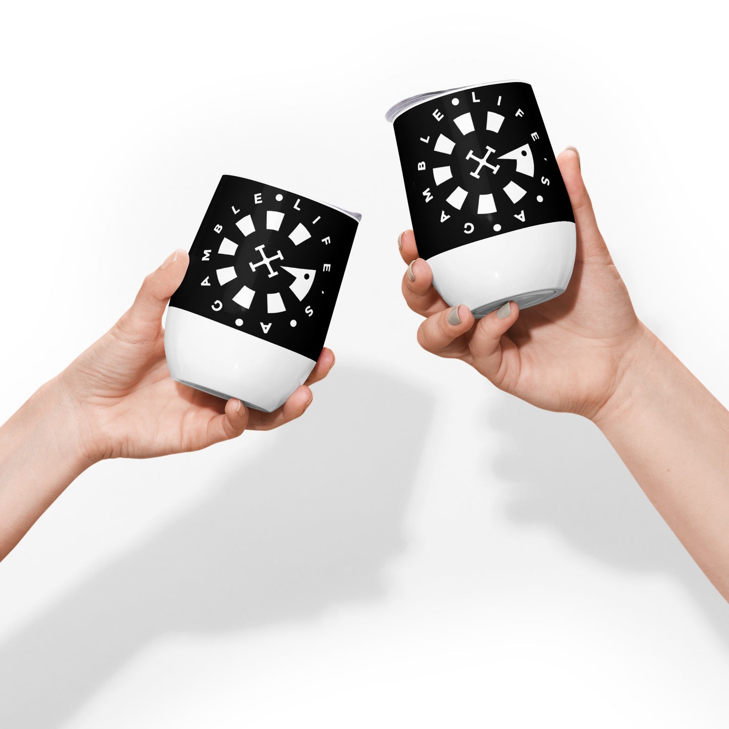 LAG Life’s A Gamble Circle White Wine tumbler