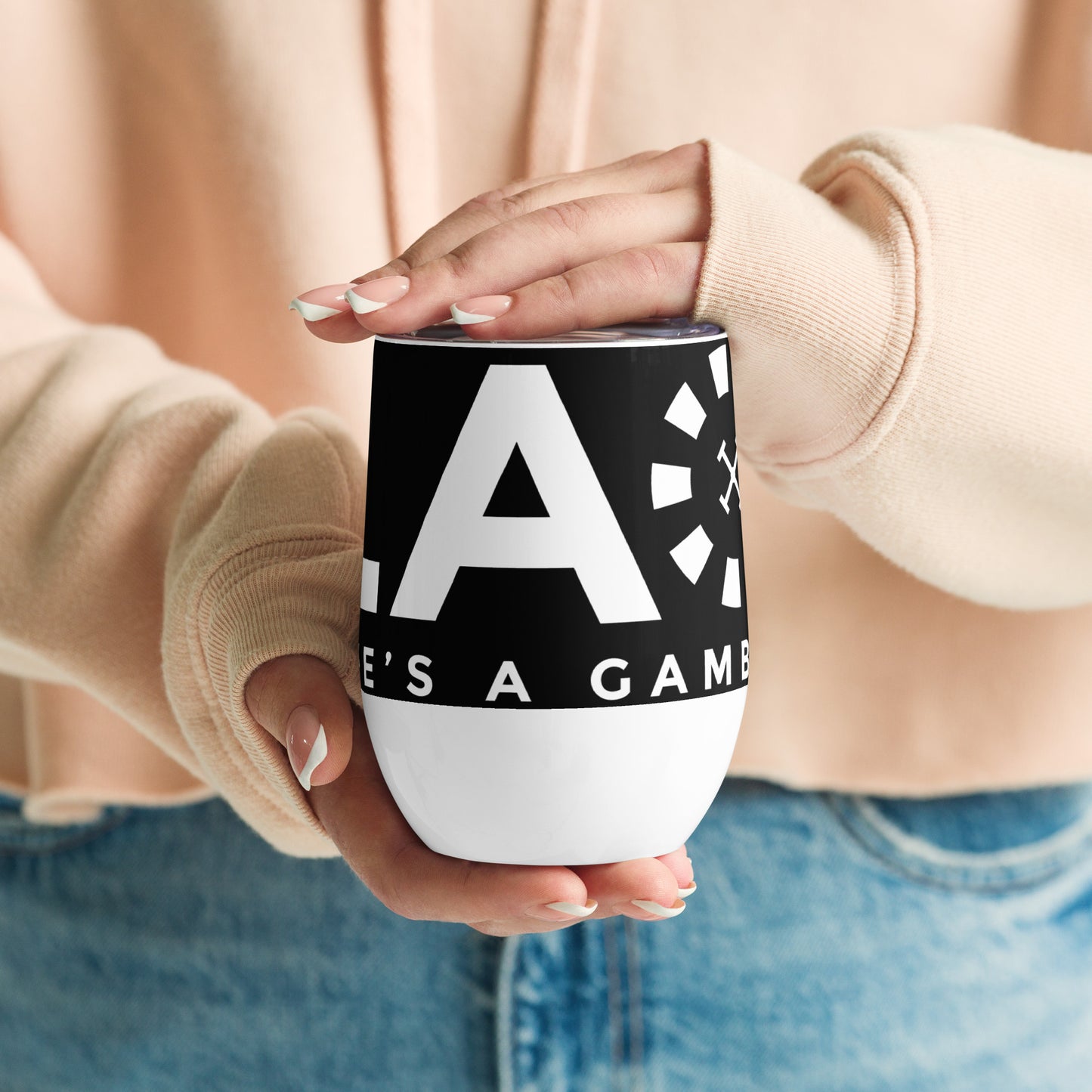 LAG Life’s A Gamble White Wine tumbler