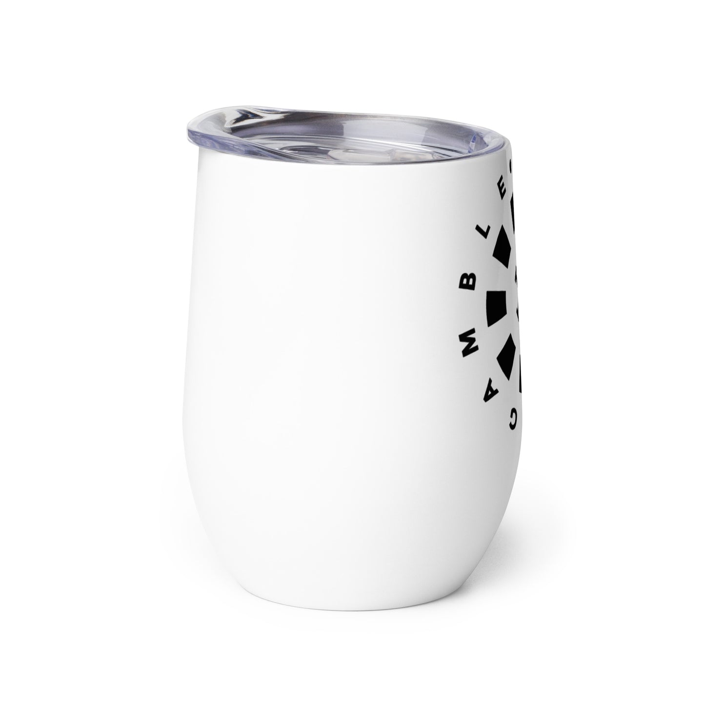 LAG Life’s A Gamble Circle Black Wine tumbler