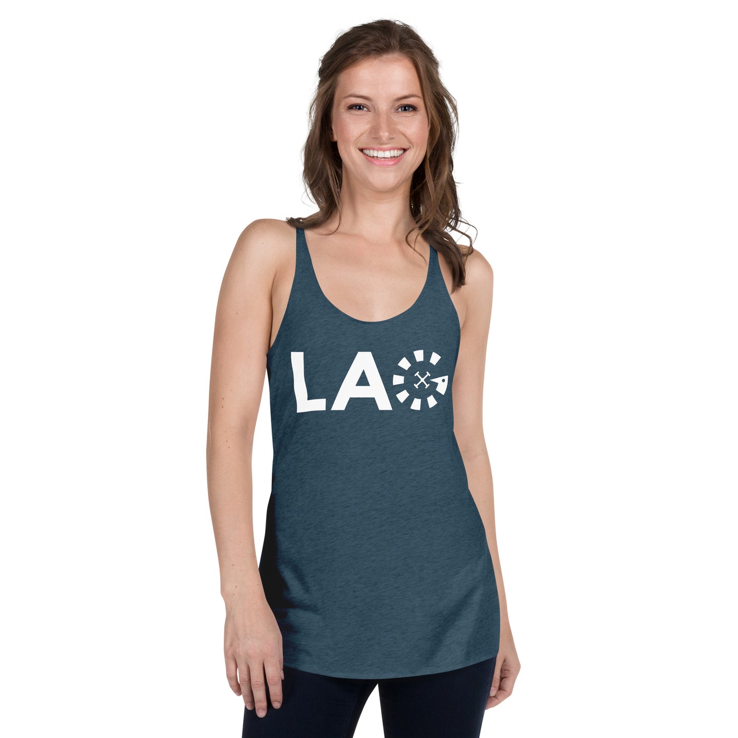 LAG White Women's Racerback Tank