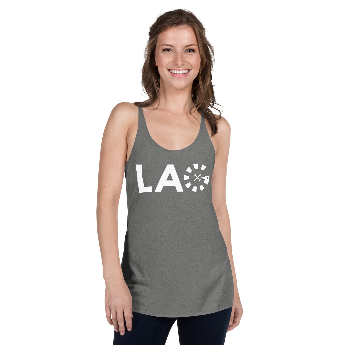 LAG White Women's Racerback Tank