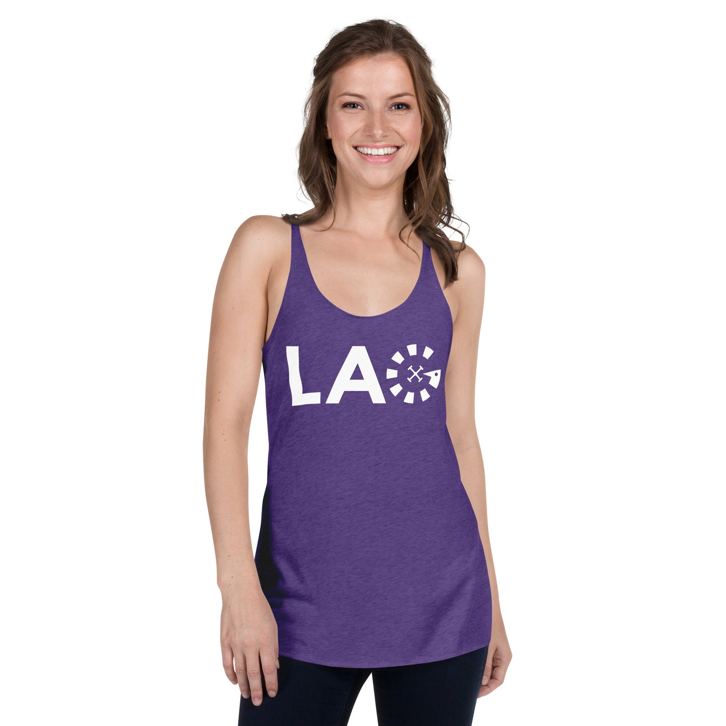 LAG White Women's Racerback Tank
