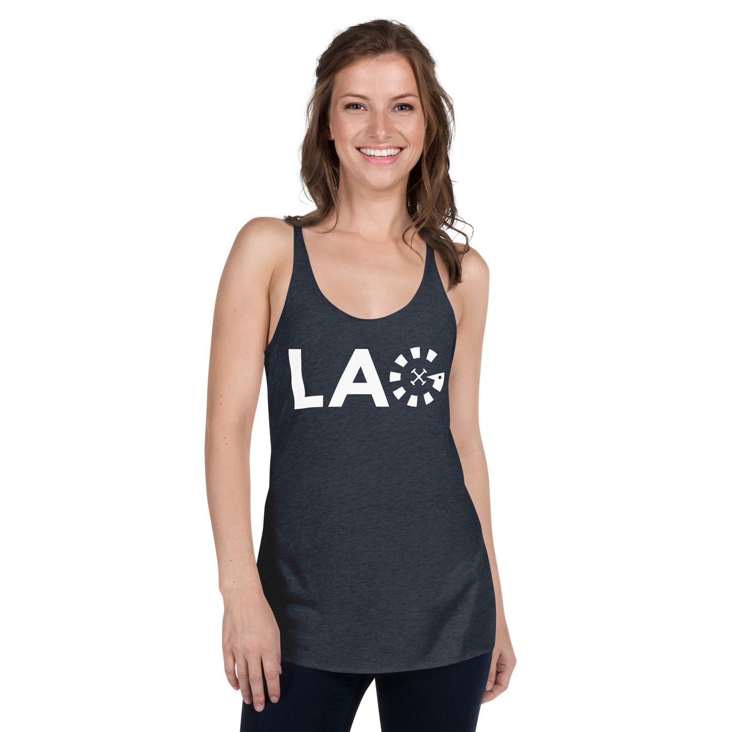 LAG White Women's Racerback Tank
