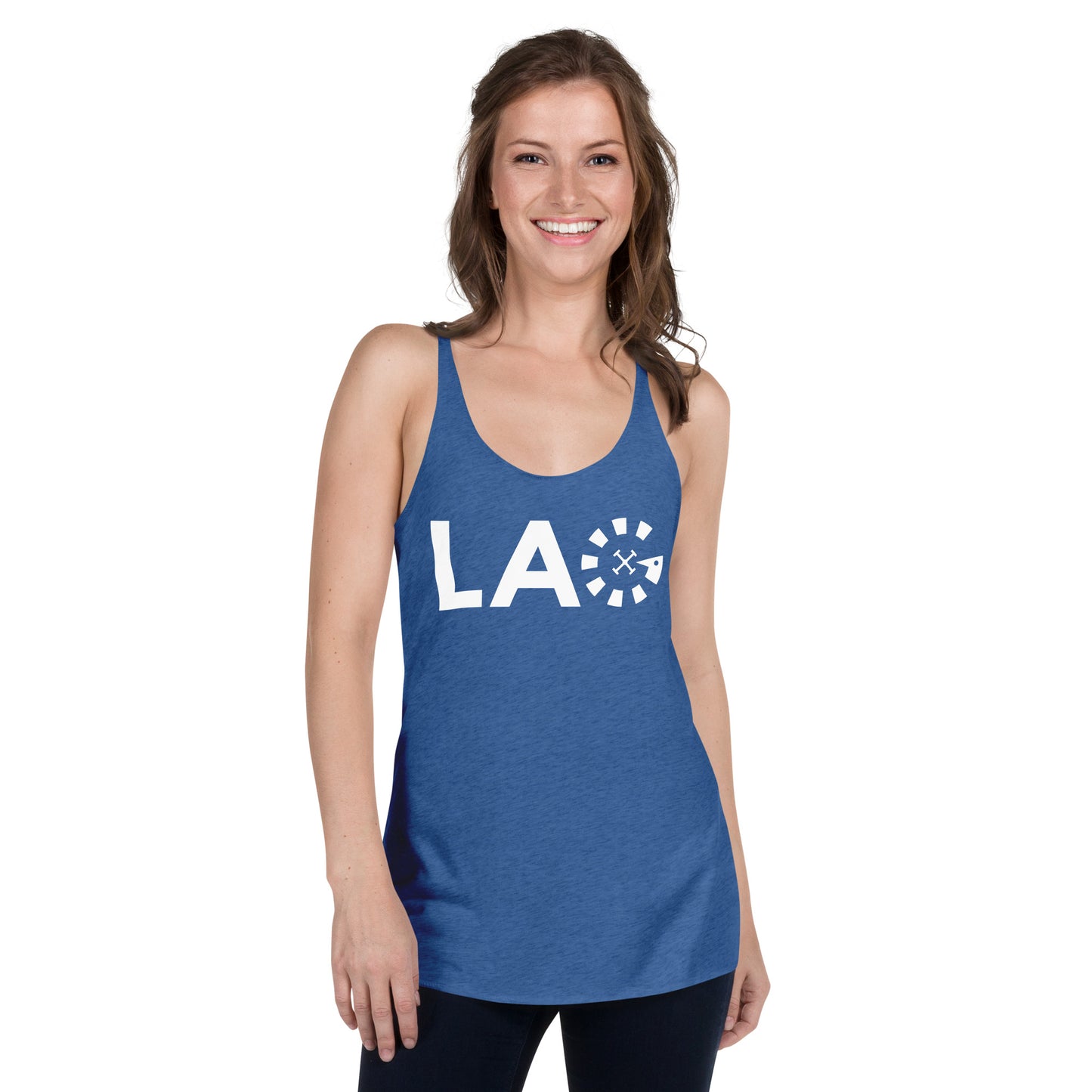LAG White Women's Racerback Tank