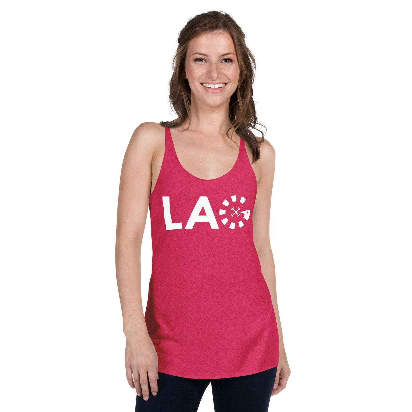 LAG White Women's Racerback Tank