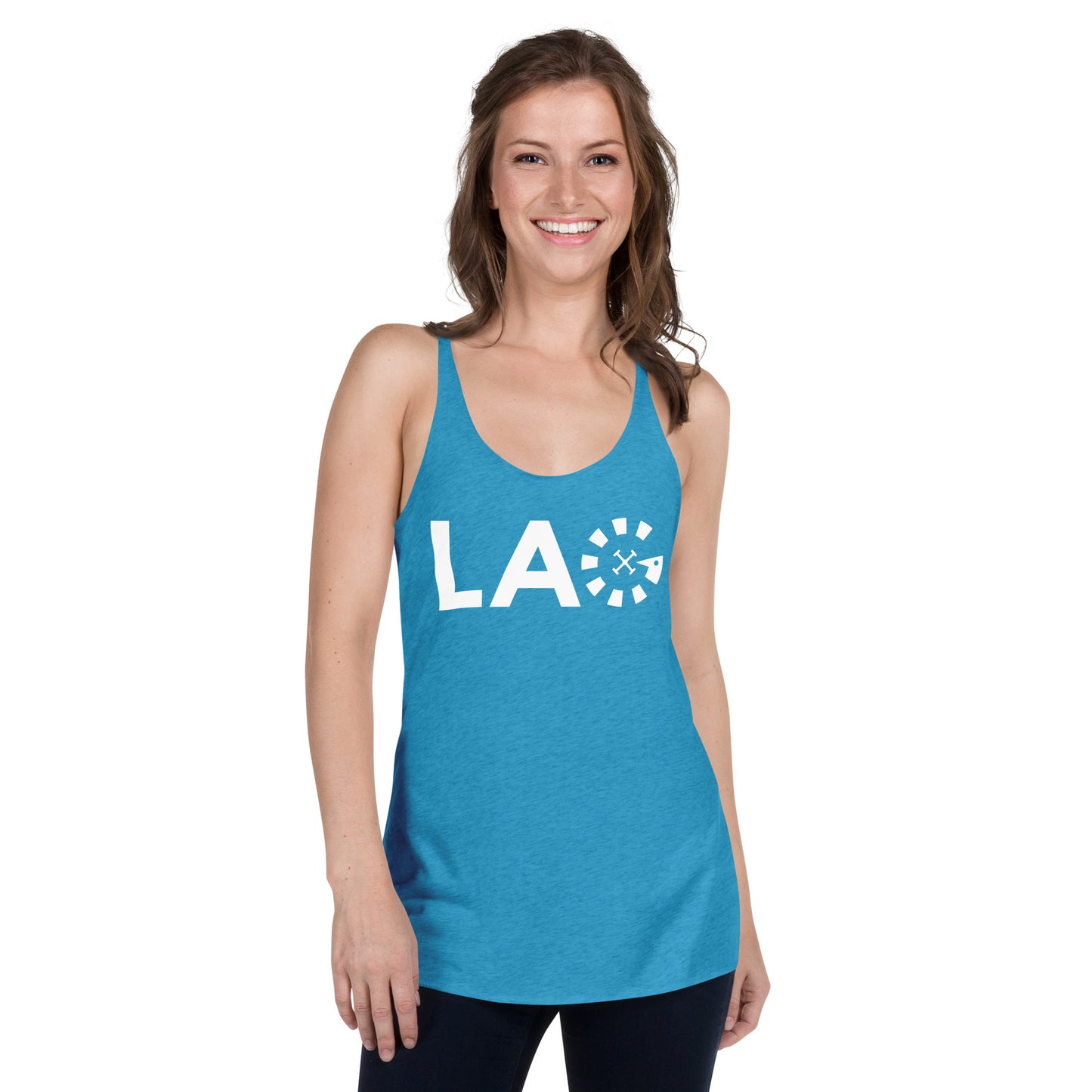 LAG White Women's Racerback Tank