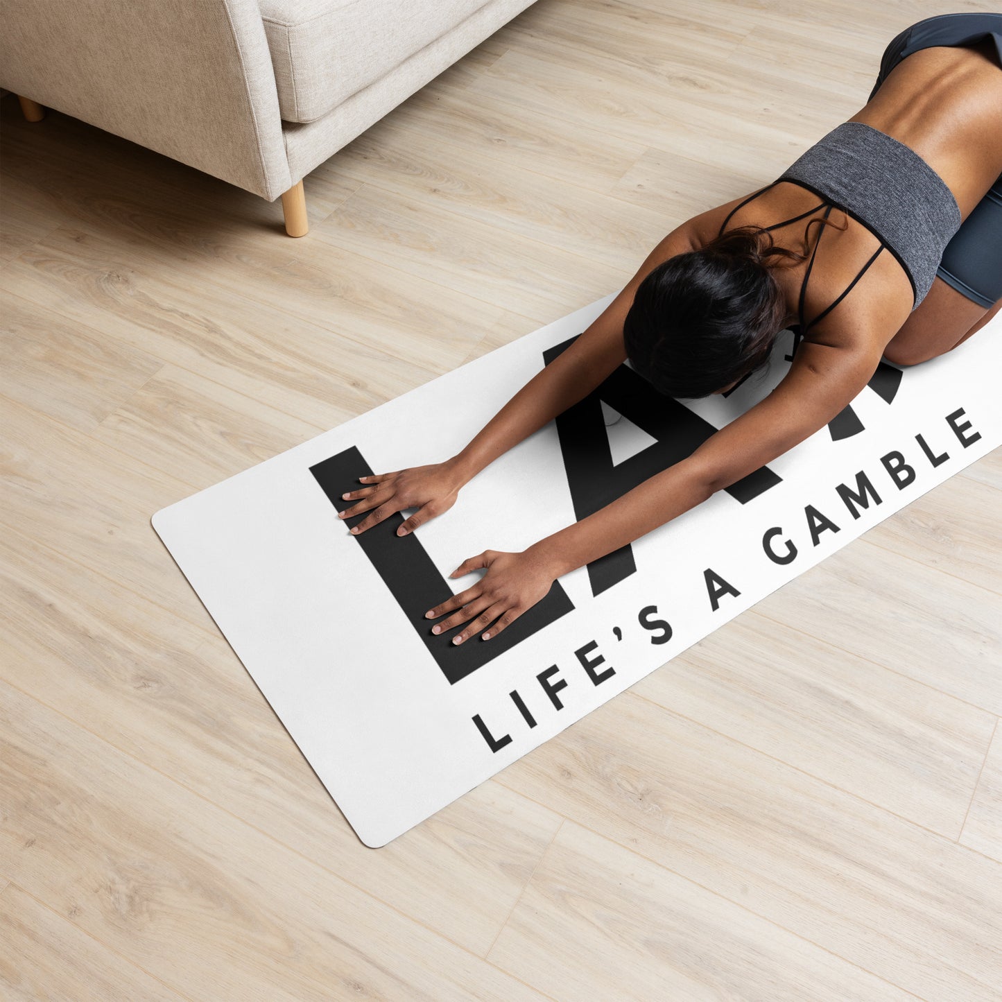 LAG Life’s A Gamble Black Yoga mat