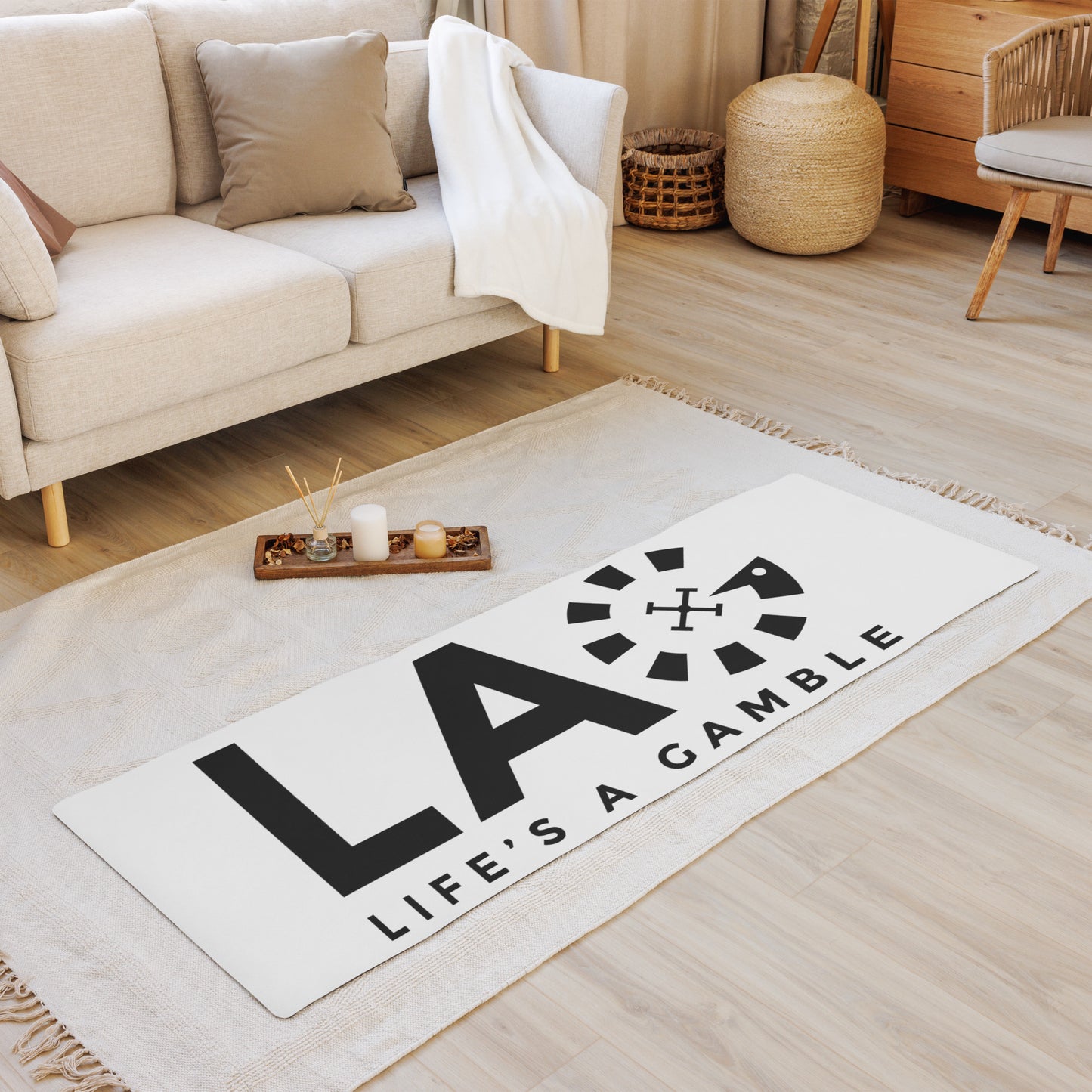 LAG Life’s A Gamble Black Yoga mat